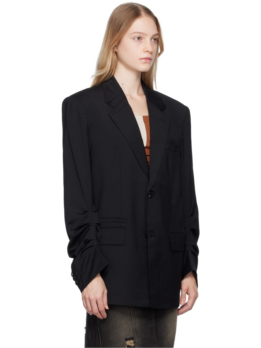 Black Two-Button Blazer - 2