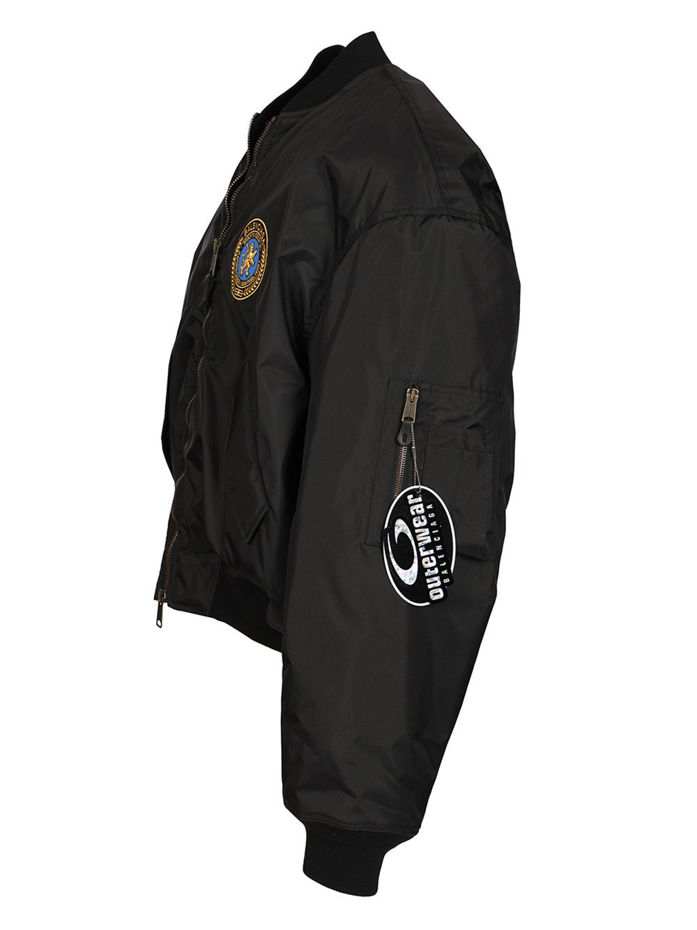 Large Fit Bomber In Nylon Jackets Black - 3