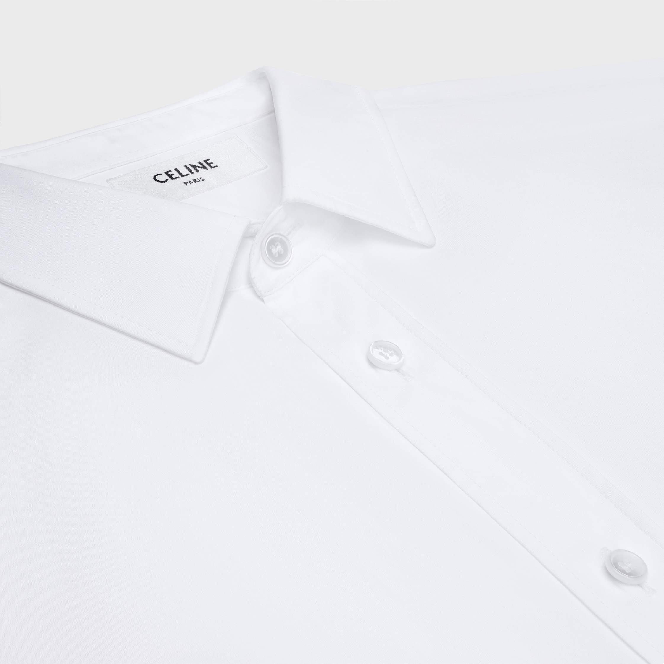 loose shirt in cotton poplin - 3