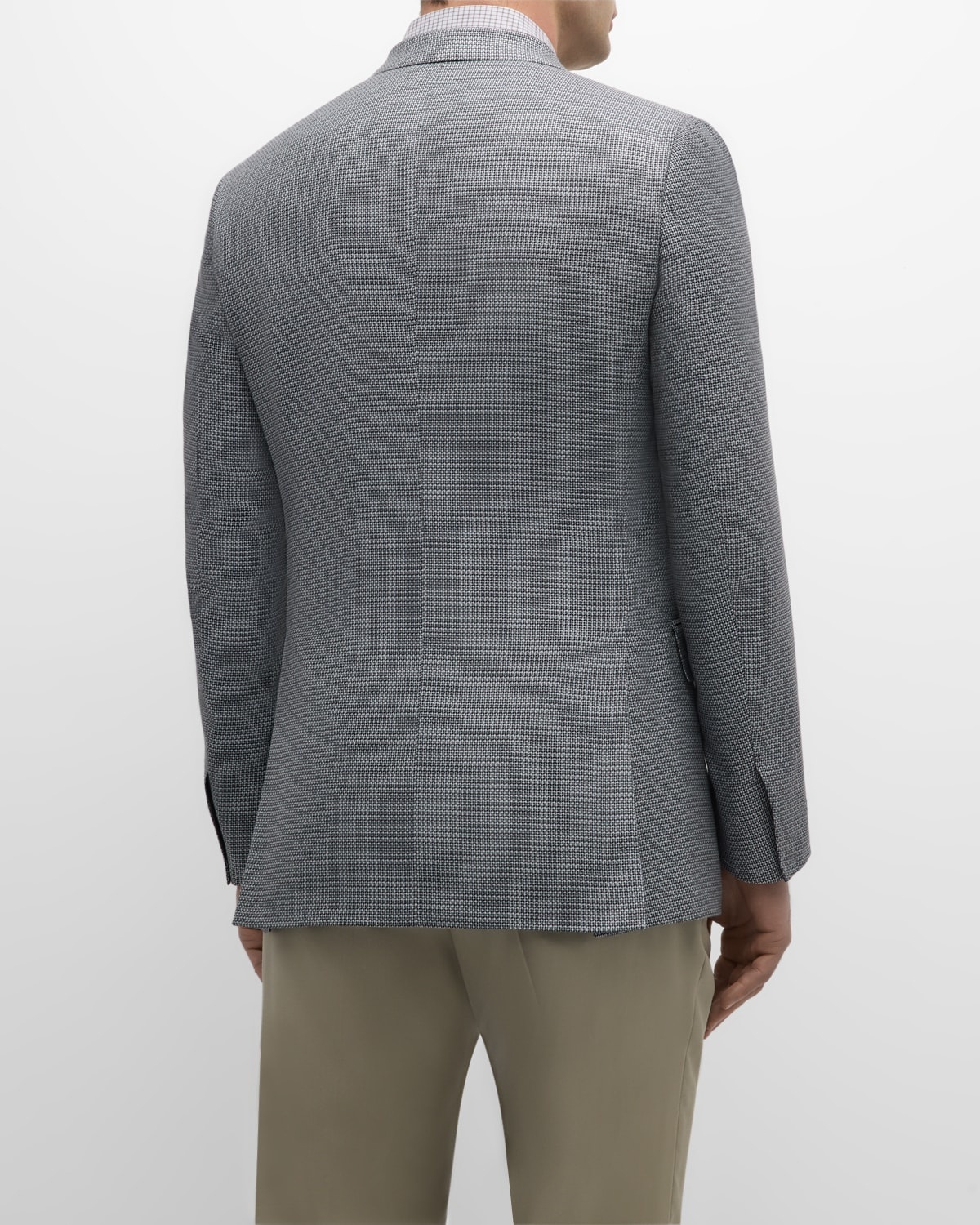 Men's Micro-Check Wool Sport Coat - 5