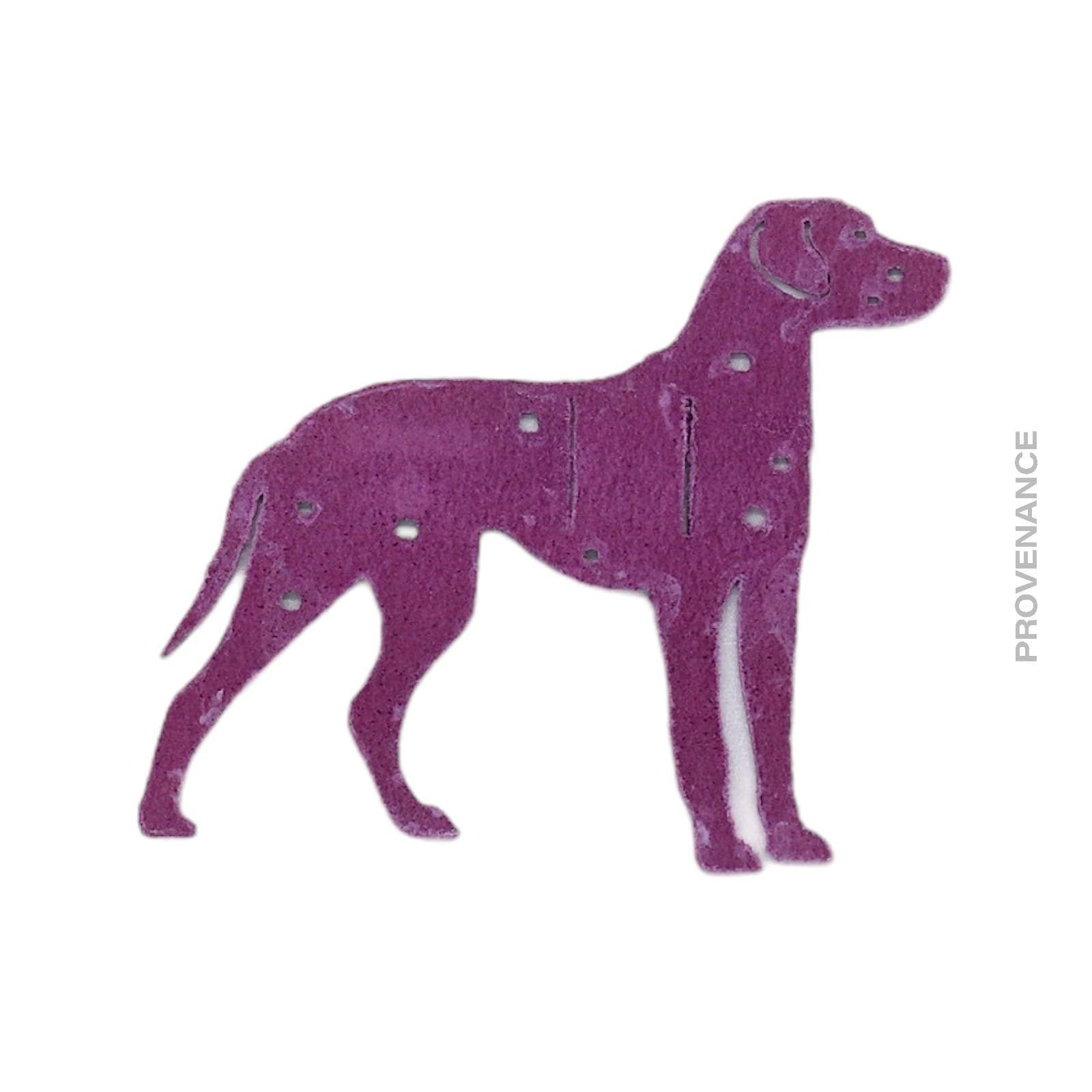 Hermes petit "h" Dalmation dog Charm - Purple Leather - 2