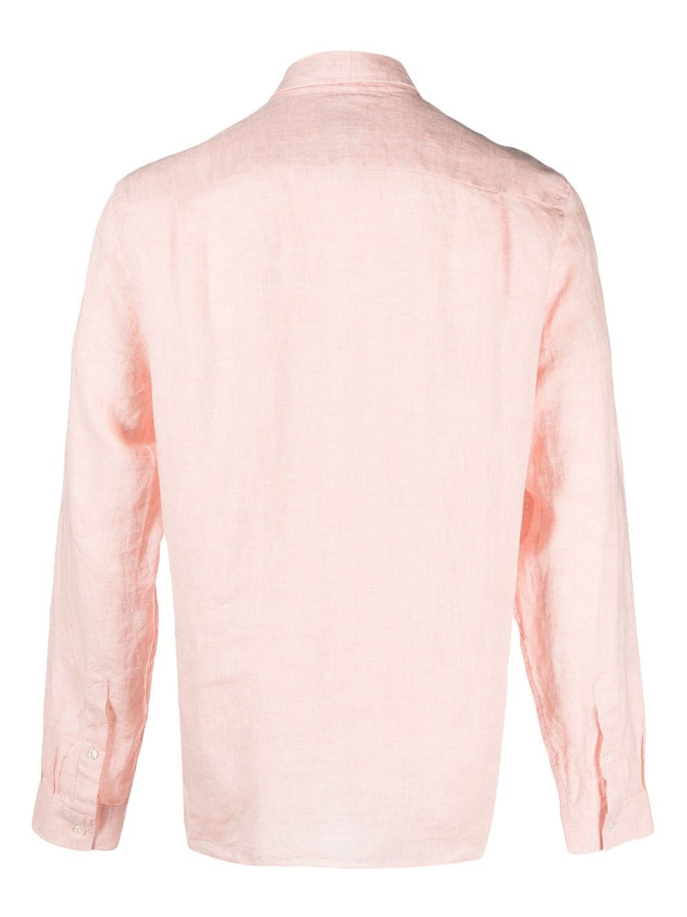 logo-embroidered linen shirt - 2