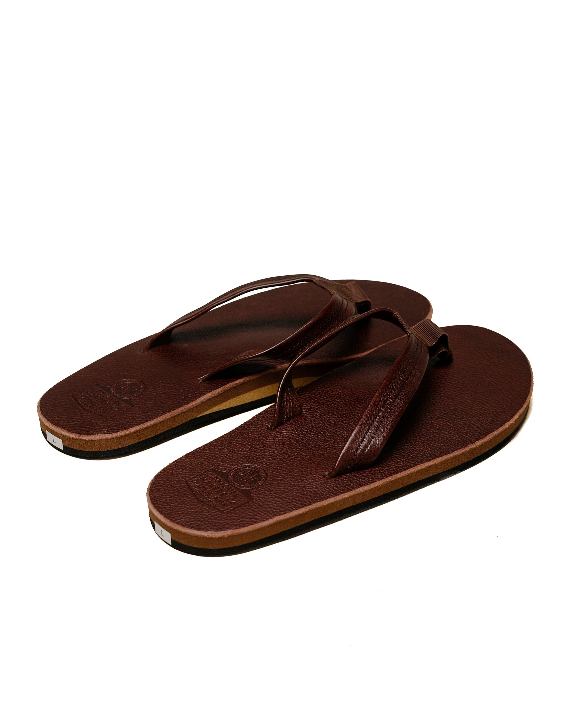 Leather Beach Sandals Brown - 3