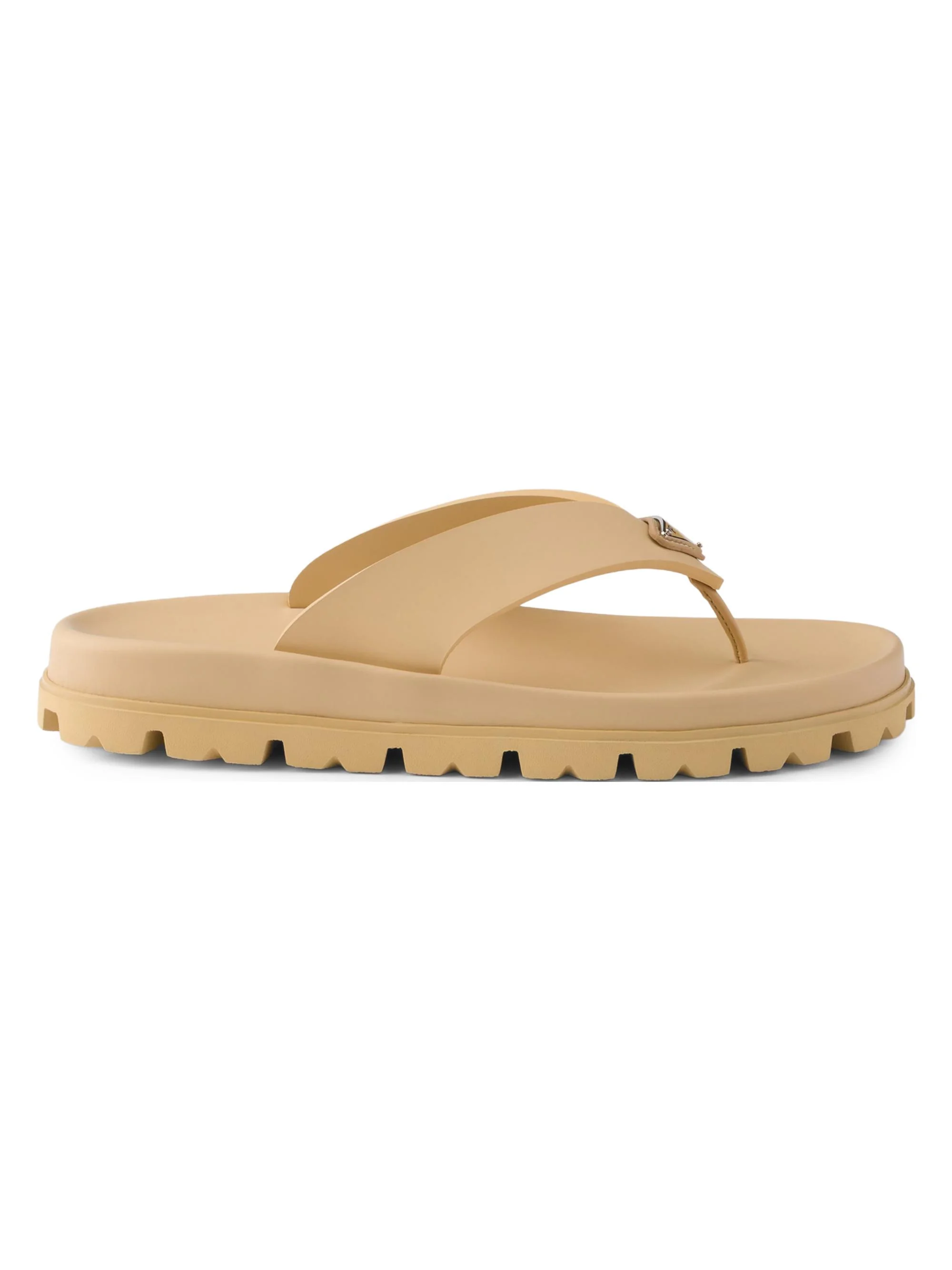 Women's Rubber Thong Sandals - Beige Khaki - 1