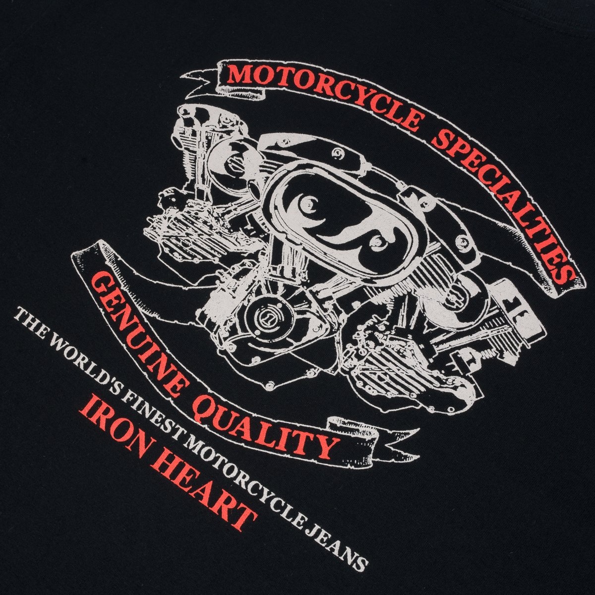 IHPT-2302-BLK 7.5oz Printed Loopwheel Crew Neck T-Shirt - Black - 7