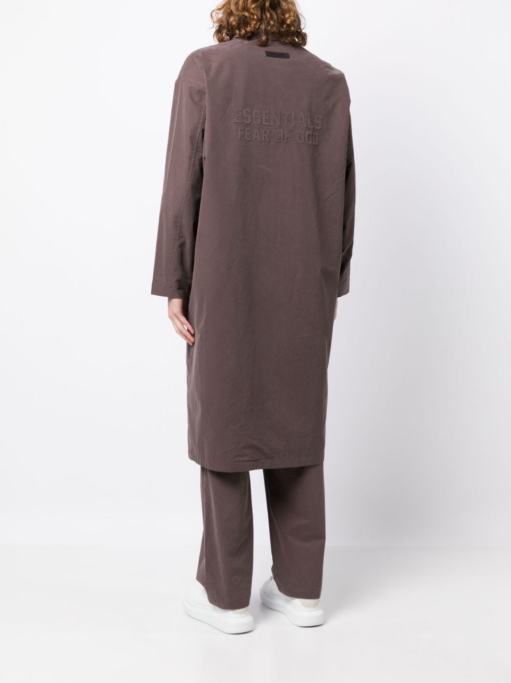 twill-weave single-breasted coat - 4