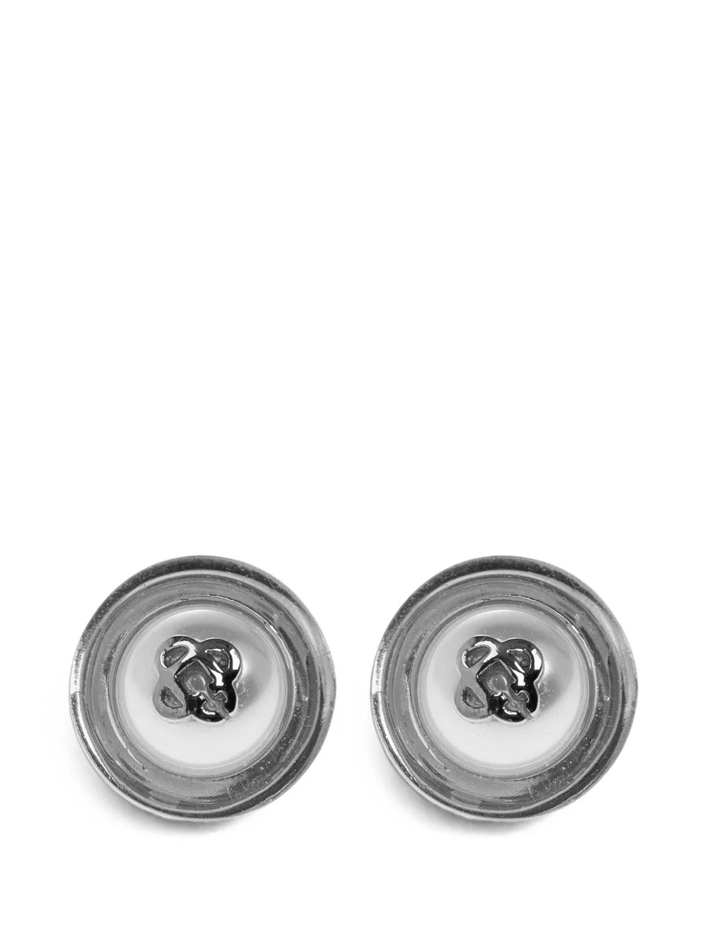 SCI-FI logo-plaque stud earrings - 1