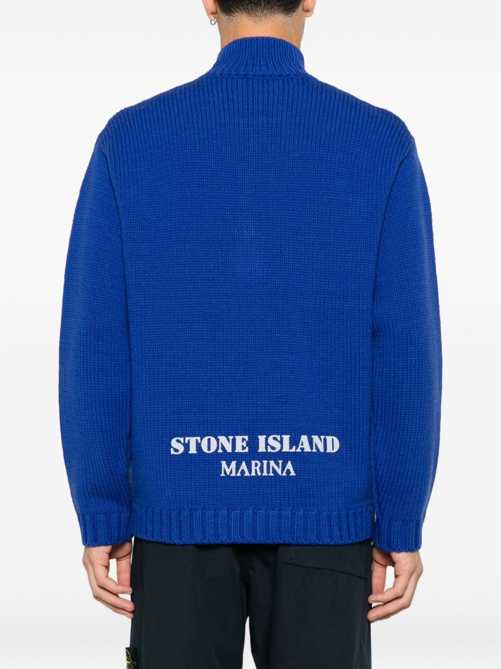high-neck zip-front sweater - 4