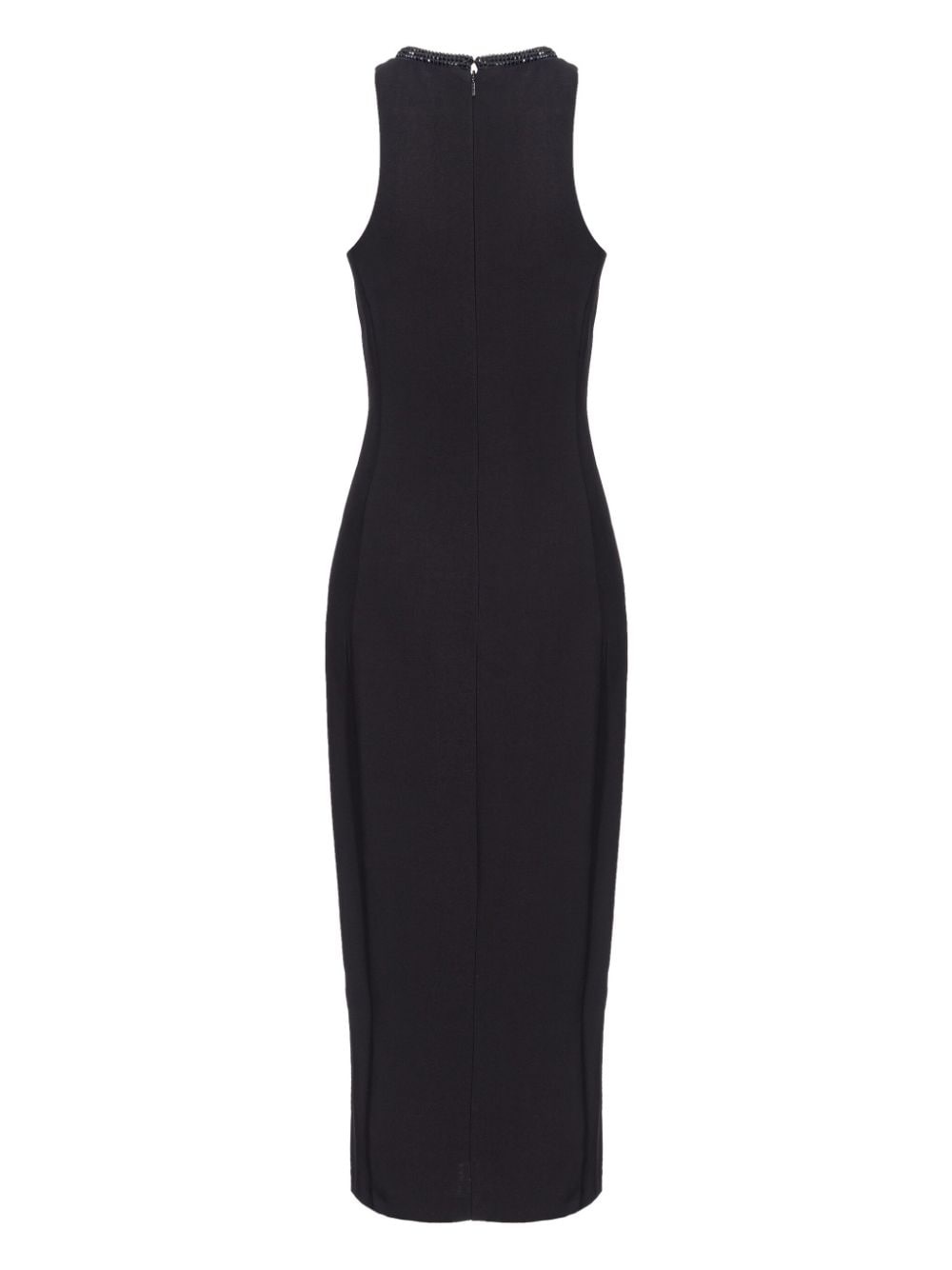 beaded-trim sleeveless midi dress - 2