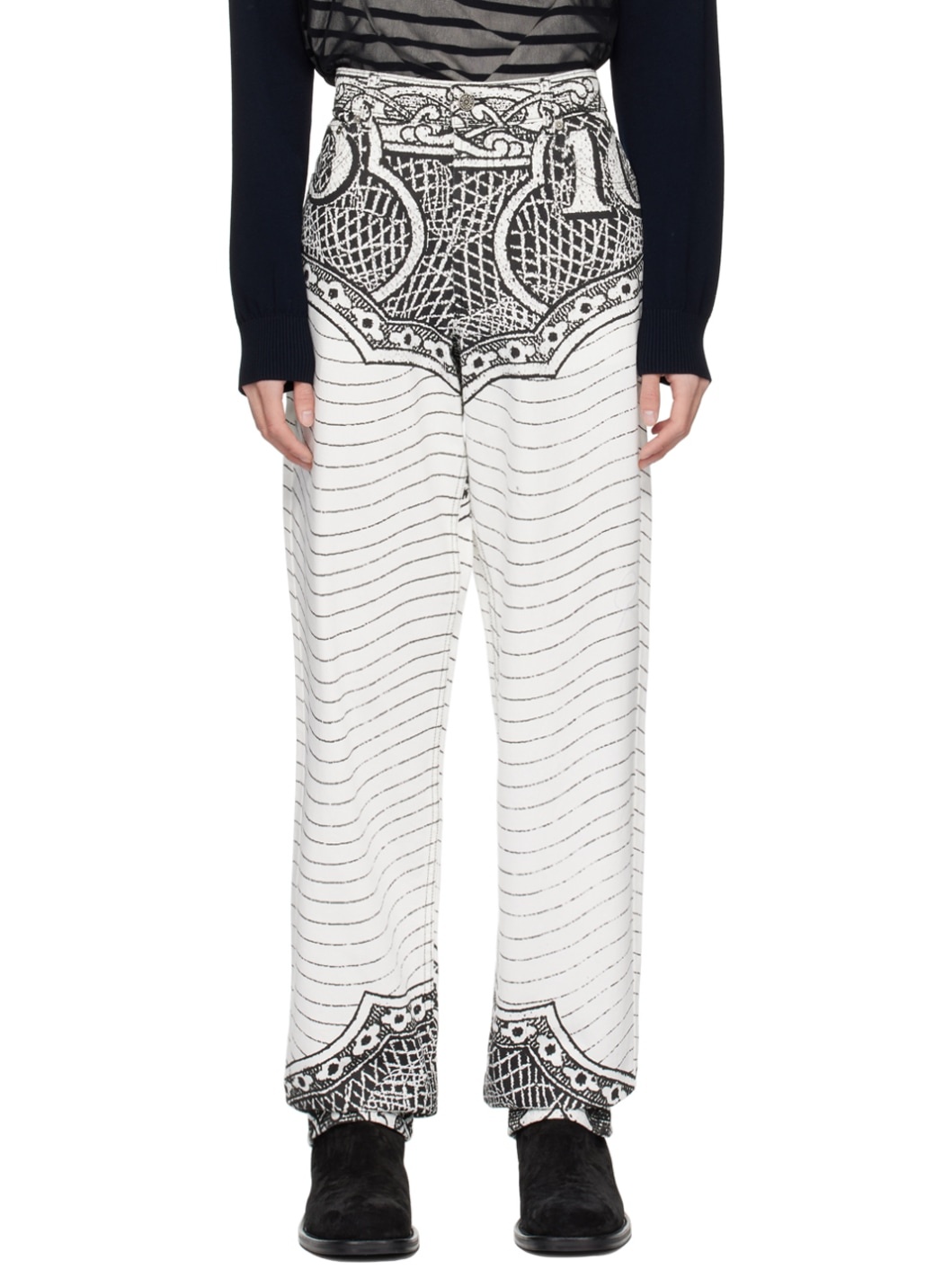 Black & White 'The Cartouche' Jeans - 1