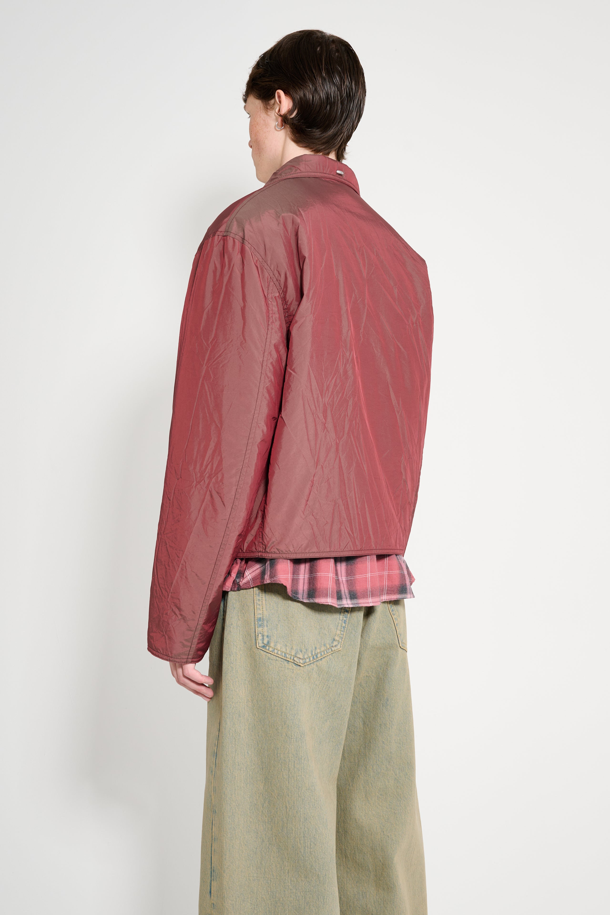 OUR LEGACY SLIGHT JACKET SHINING CHERRY CRINKLE SOLARO - 3