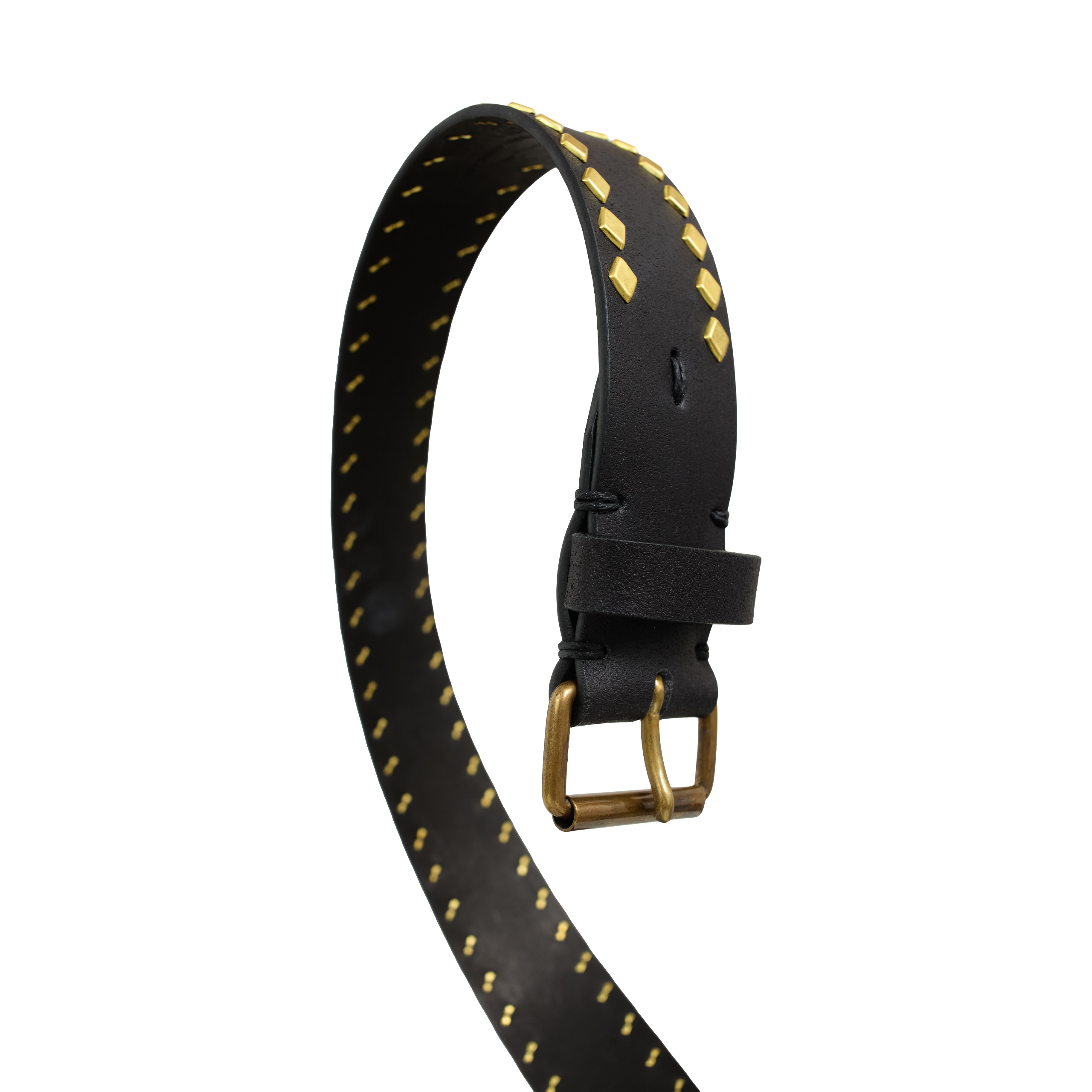 STUDS LEATHER BELT - 5