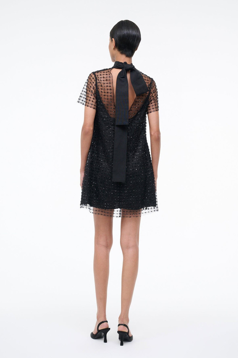 STAUD MINI ILANA DRESS STARDUST ONYX 3