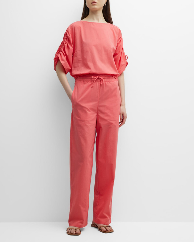 Cropped High-Rise Cotton Modal Trousers 3