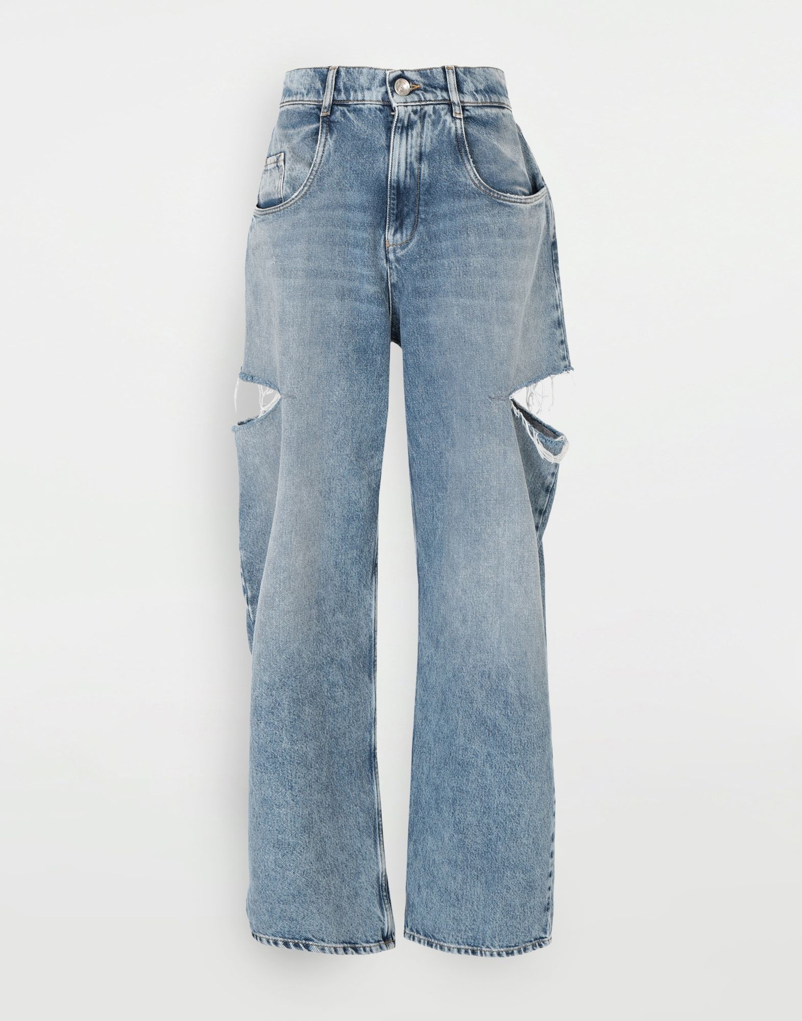 Denim jeans with slash details - 1