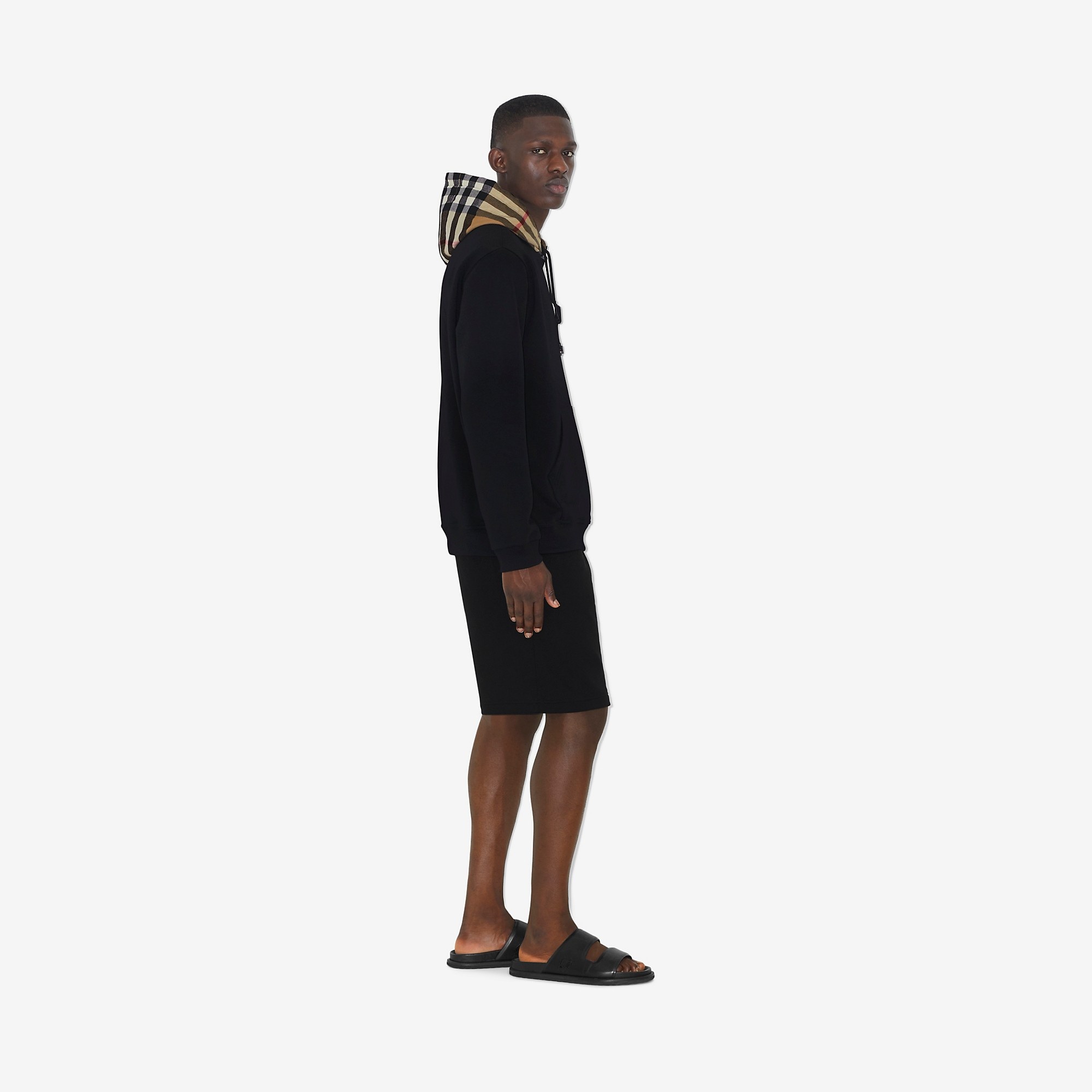 Check Hood Cotton Hoodie - 3