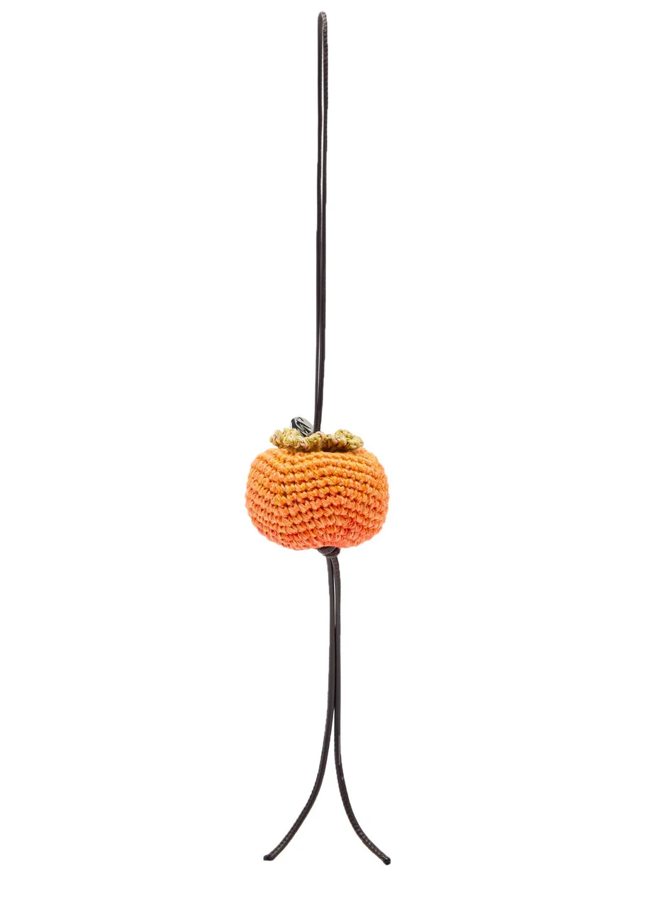 JW Anderson Persimmon Crochet Cotton bag Charm - 1