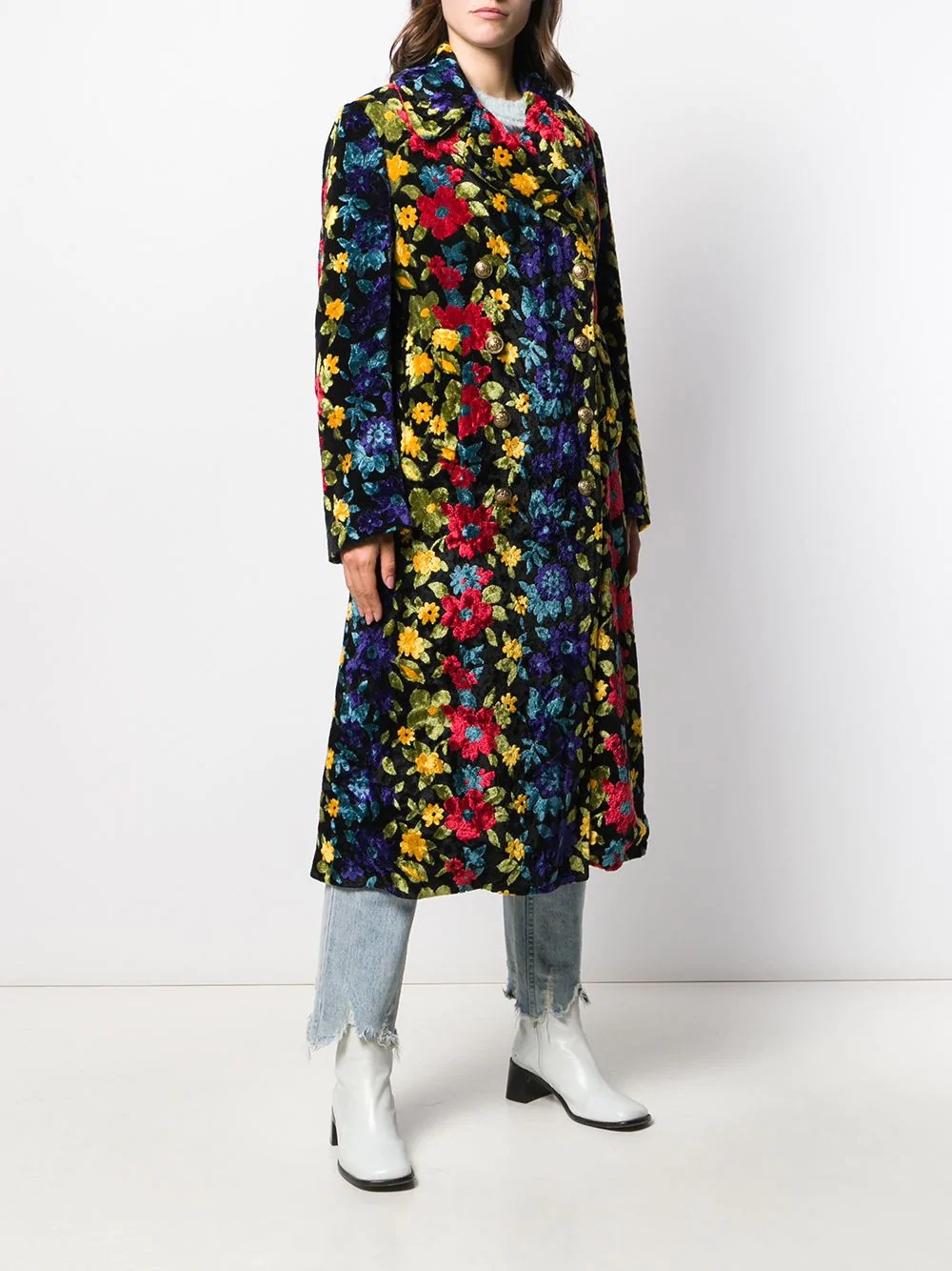 floral patterned coat - 3