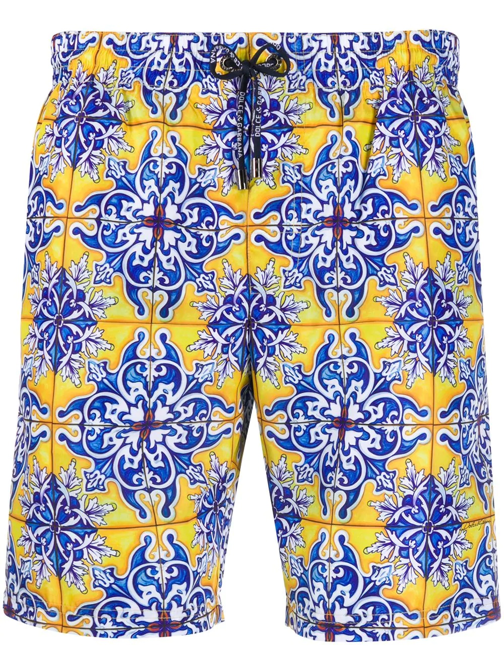 Maiolica print swimming shorts - 1