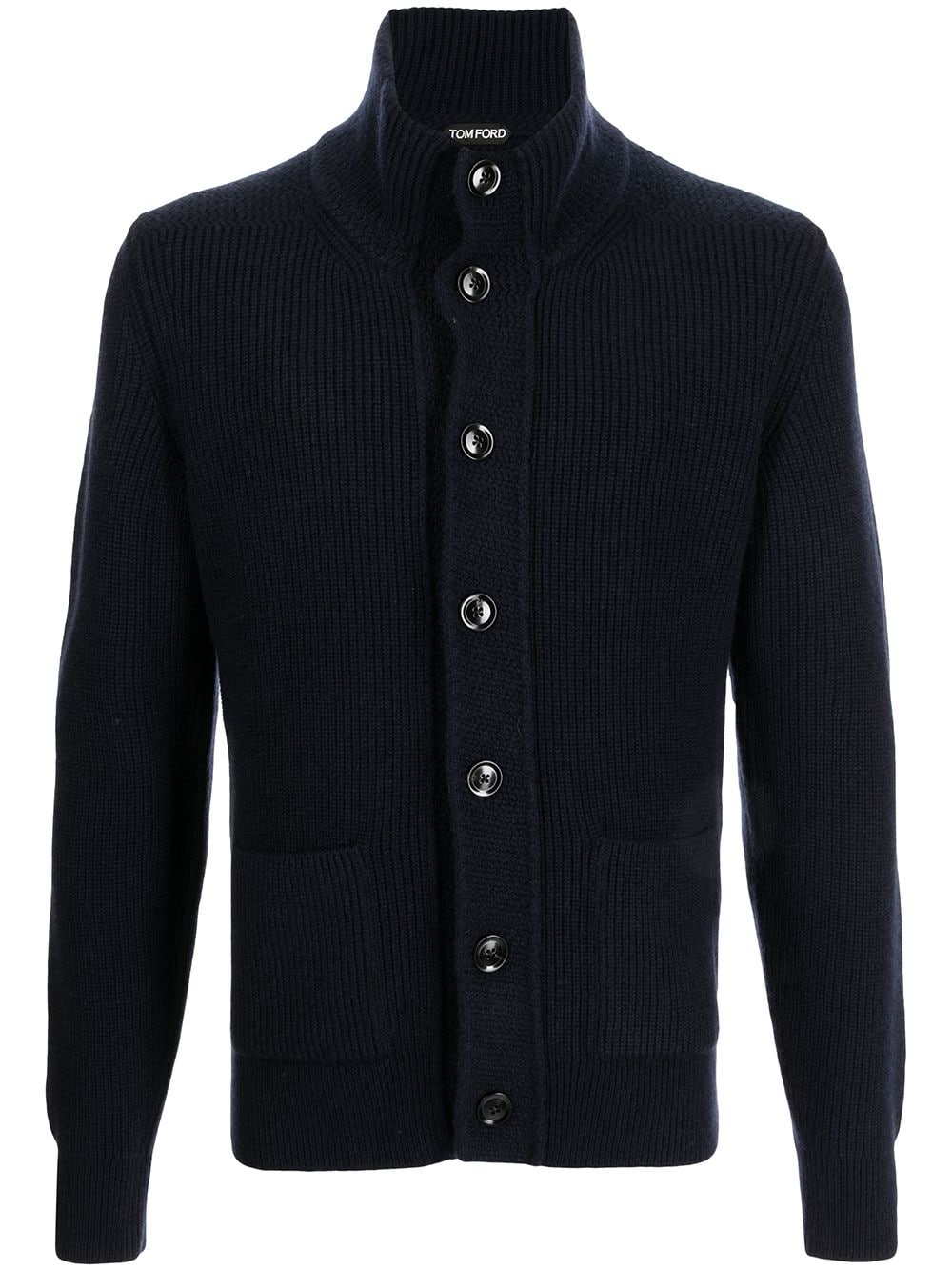 ribbed cashmere cardigan - 1