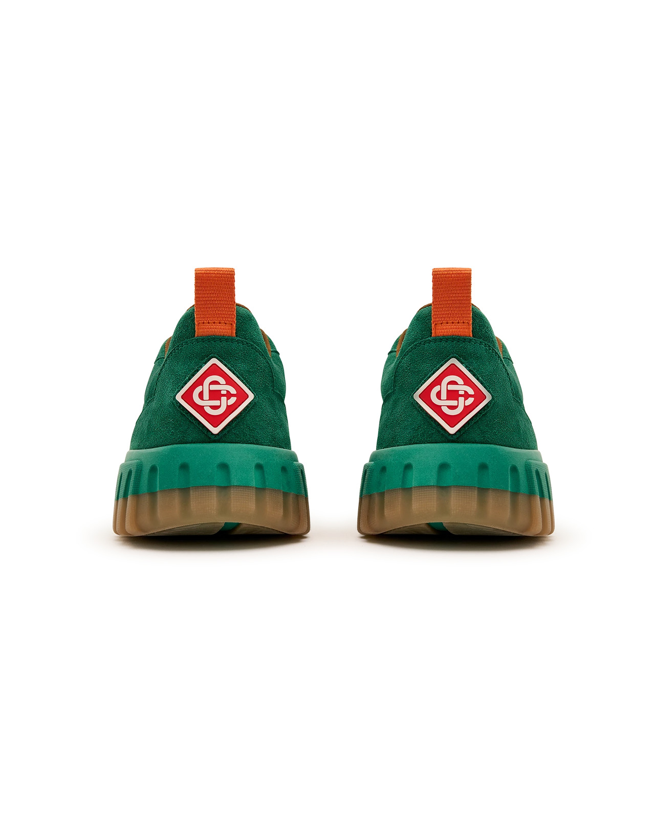 Women's Green Suede Court Sneaker | Casablanca Paris - 7