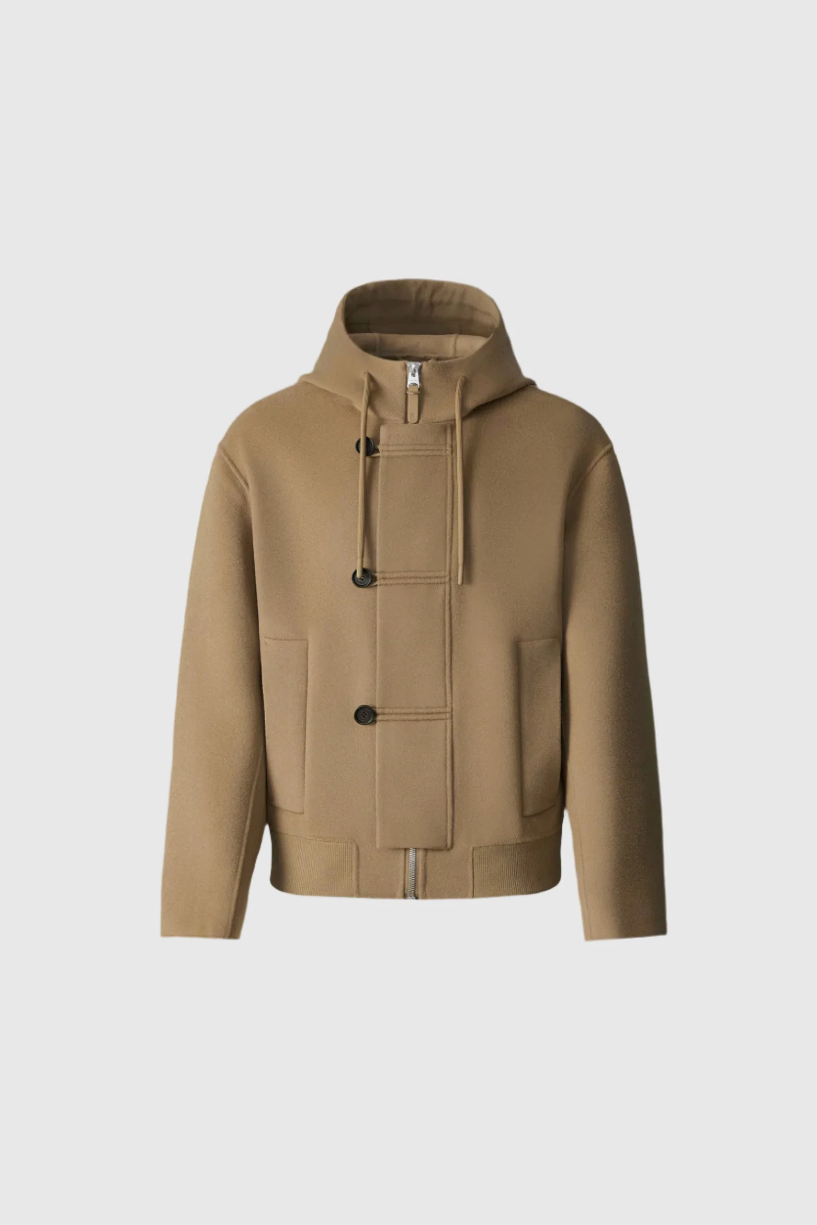 MALIK Double-Face Wool Hooded Jacket - 1