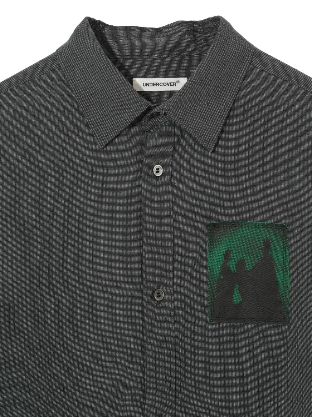 patch-detail button-up shirt - 5