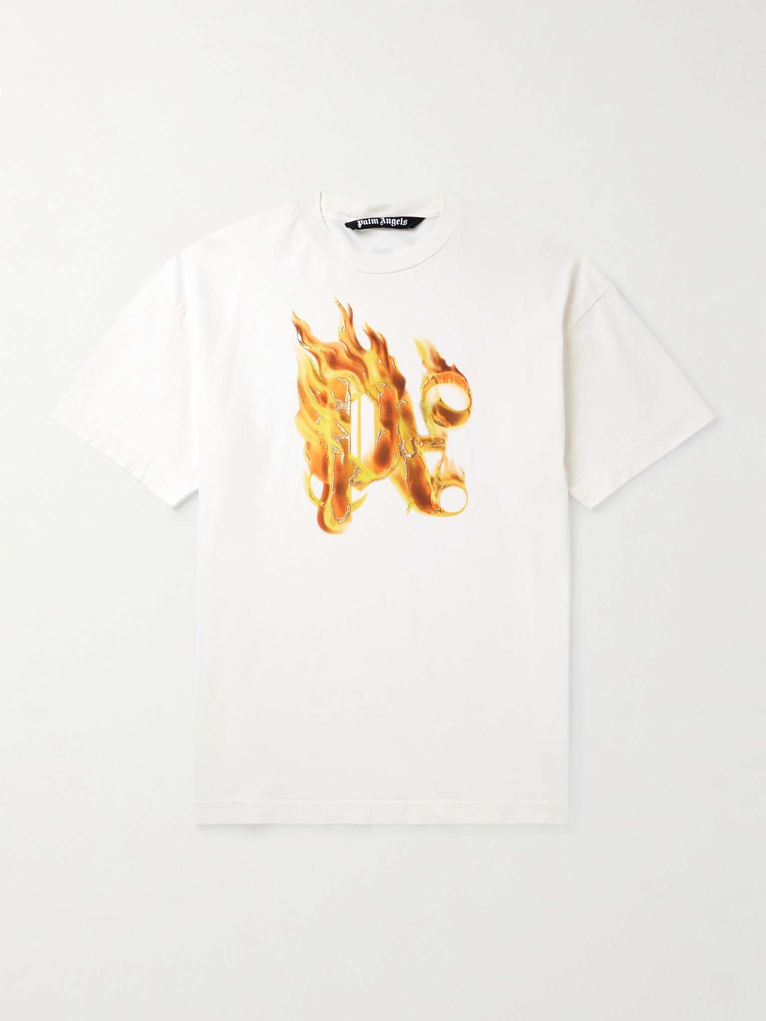 Metallic Logo-Print Cotton-Jersey T-Shirt - 1