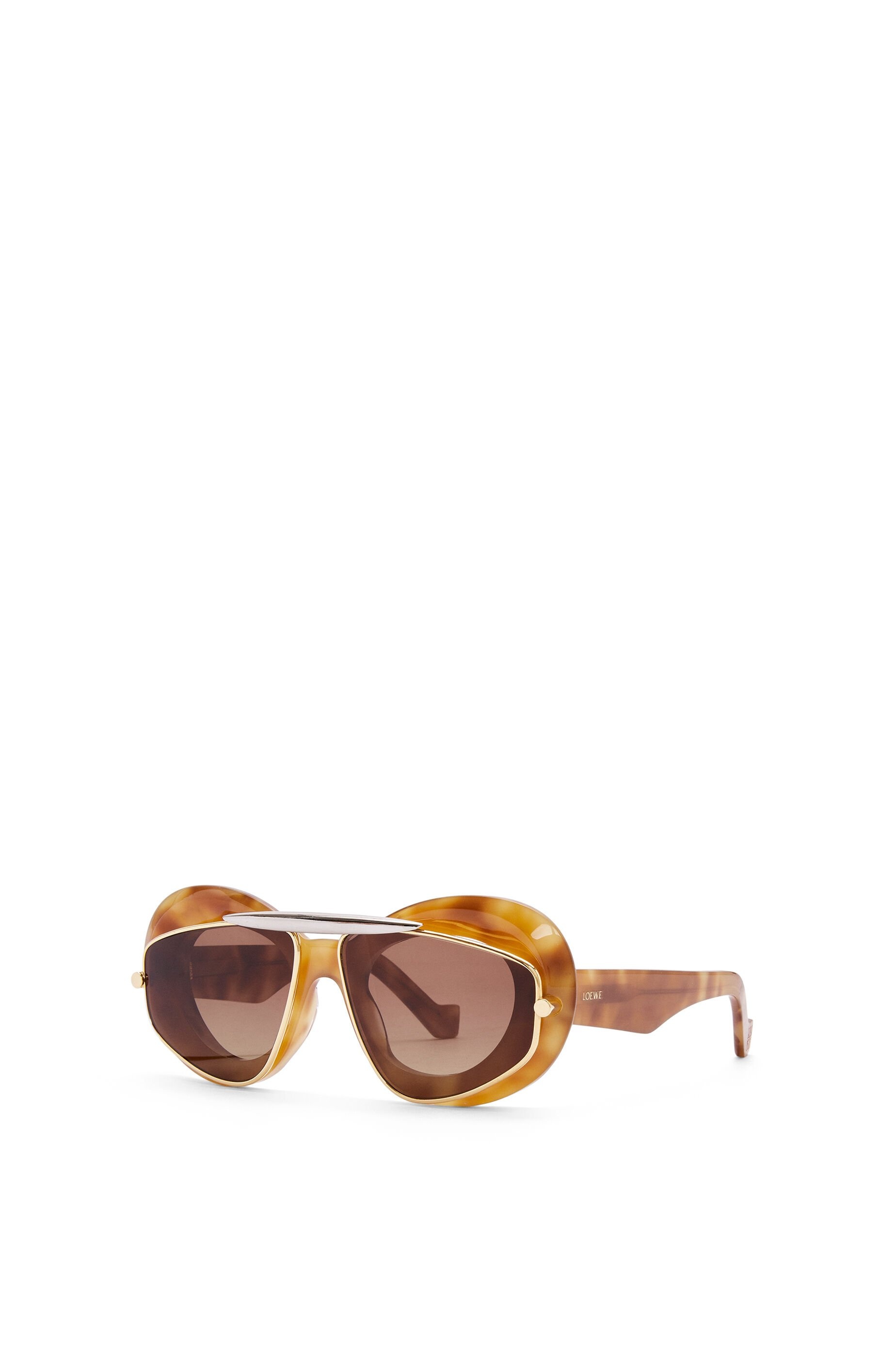 Wing double frame sunglasses in acetate and metal - 3