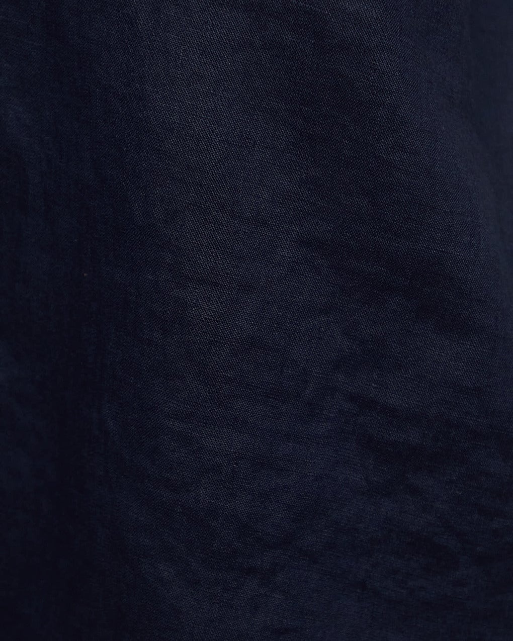Blouse Linen Cap-Sleeve Button-Front Blue - 6