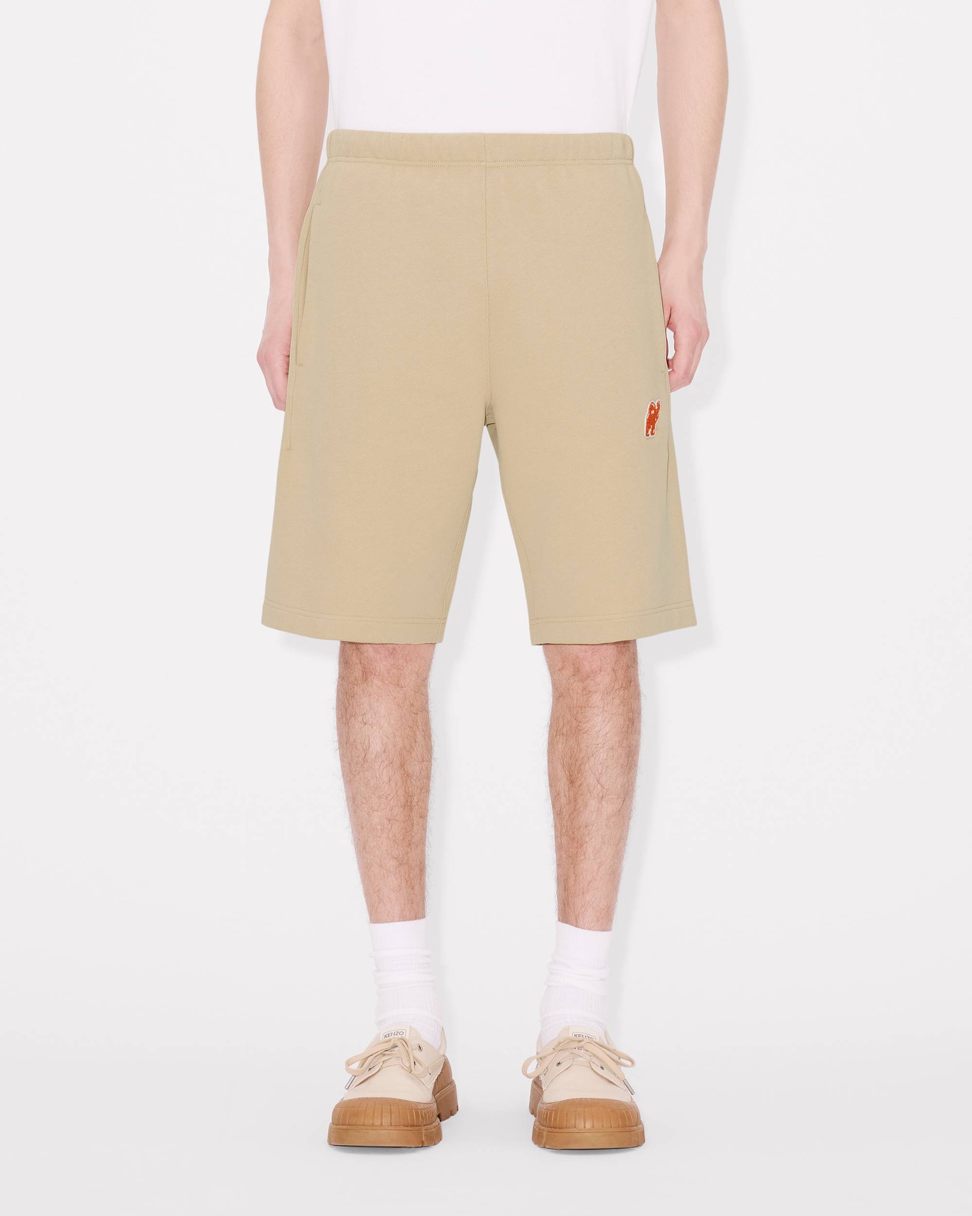 'KENZO Elephant Logo' embroidered short in cotton - 4