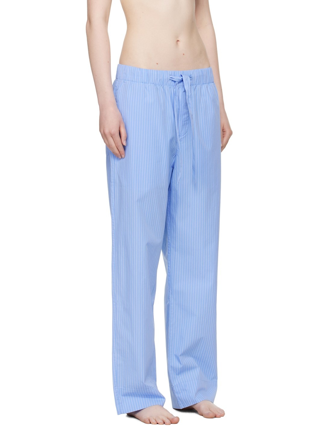 Blue Poplin Pyjama Pants - 2