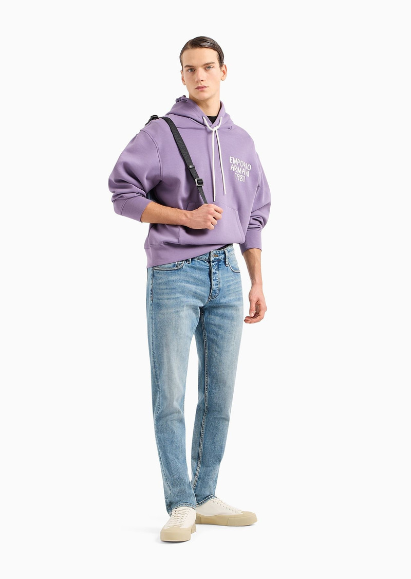 EMPORIO ARMANI J75 Slim-fit faded denim jeans outlook