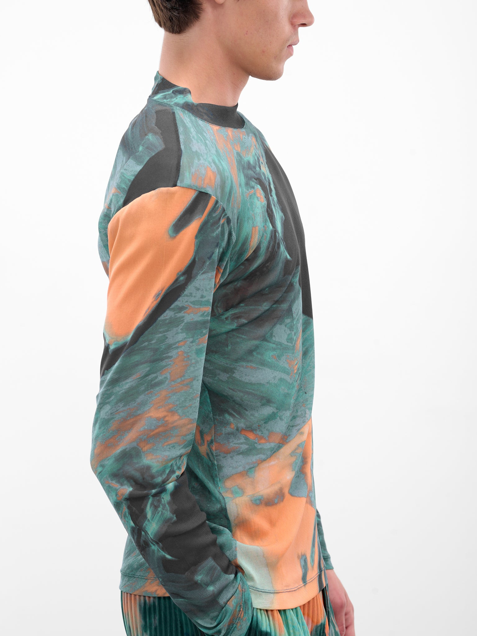 Green Agate Mock Neck Top - 4