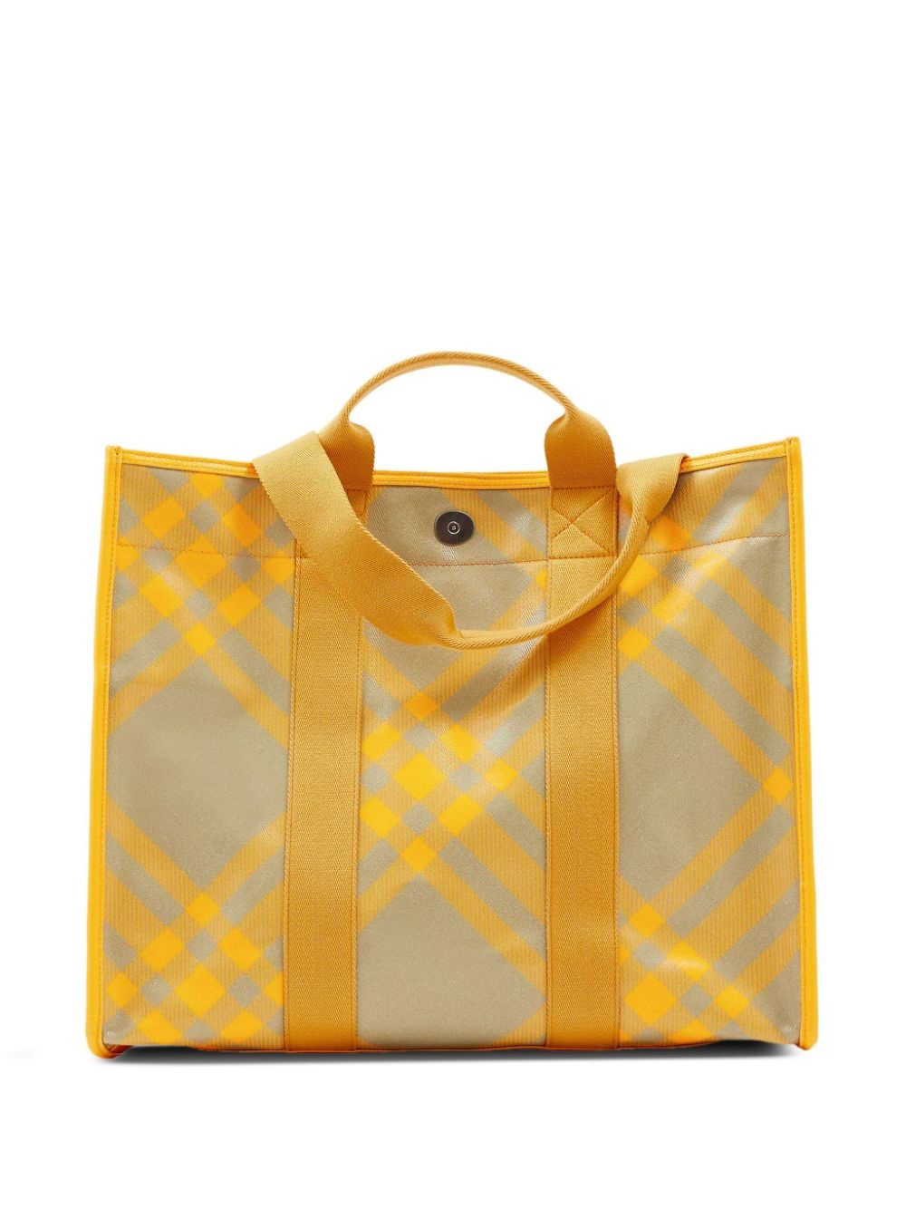 plaid-check cotton tote bag - 2