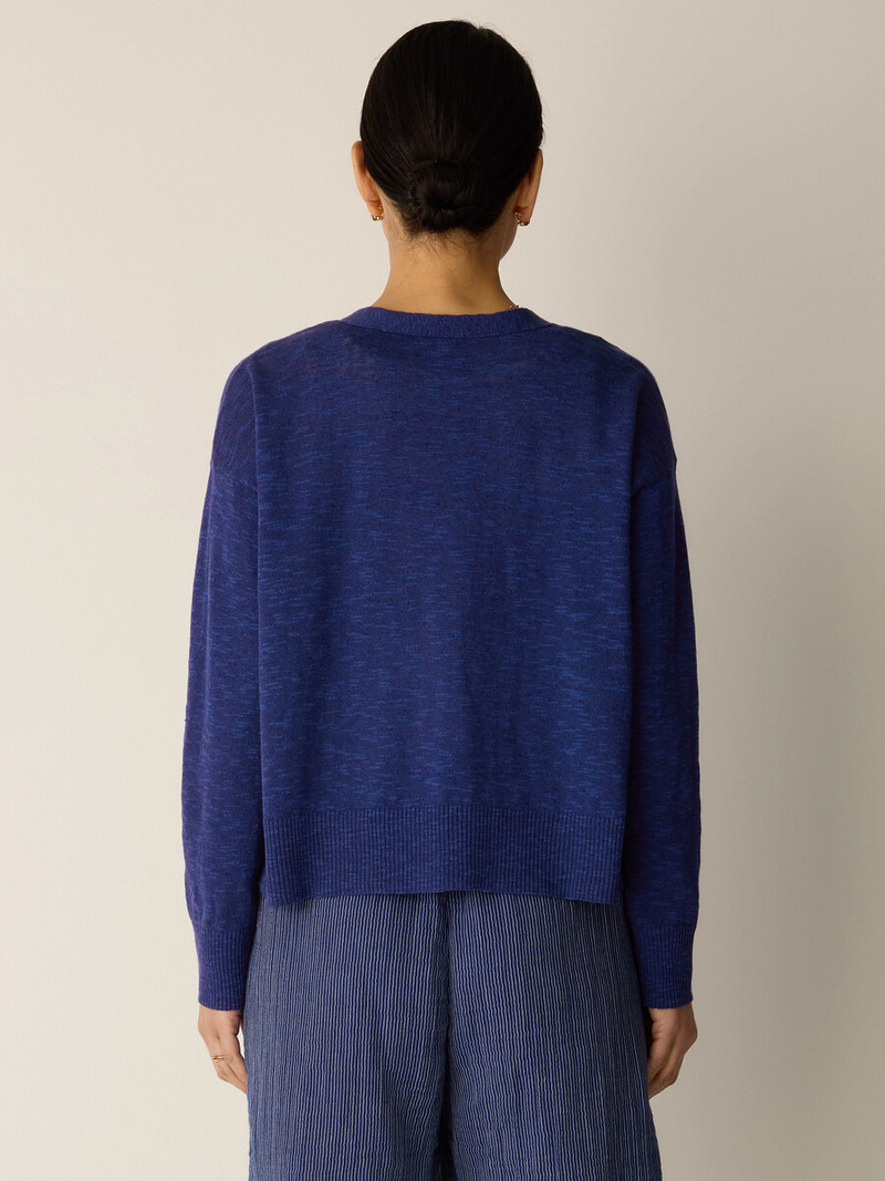 Organic Linen Cotton Slub Slouchy Cardigan 4