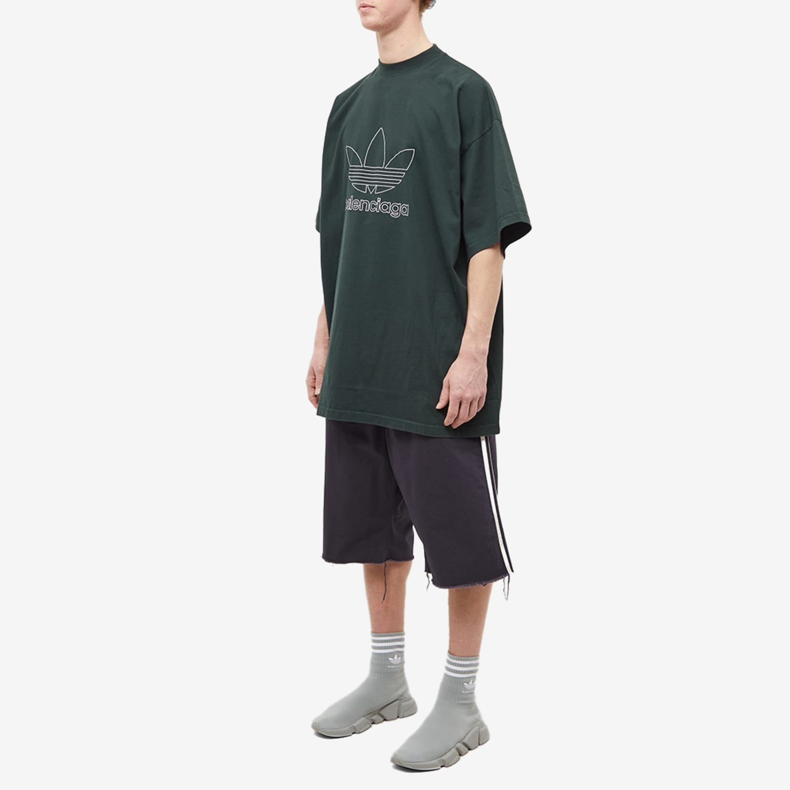 Balenciaga x adidas Baggy Denim Shorts 'Navy' 725587TNP048065 - 6
