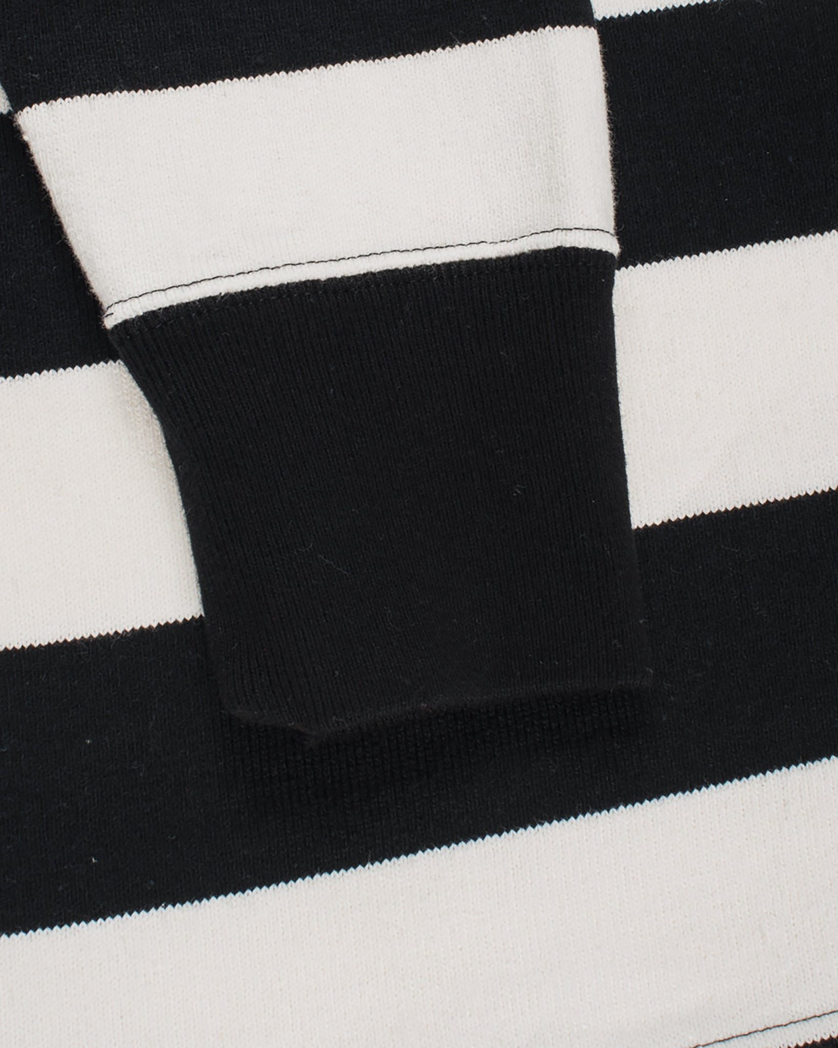 IHTB-01-BLK-WHT 11oz Cotton Knit Long-Sleeved Sweater - Black/White - 5