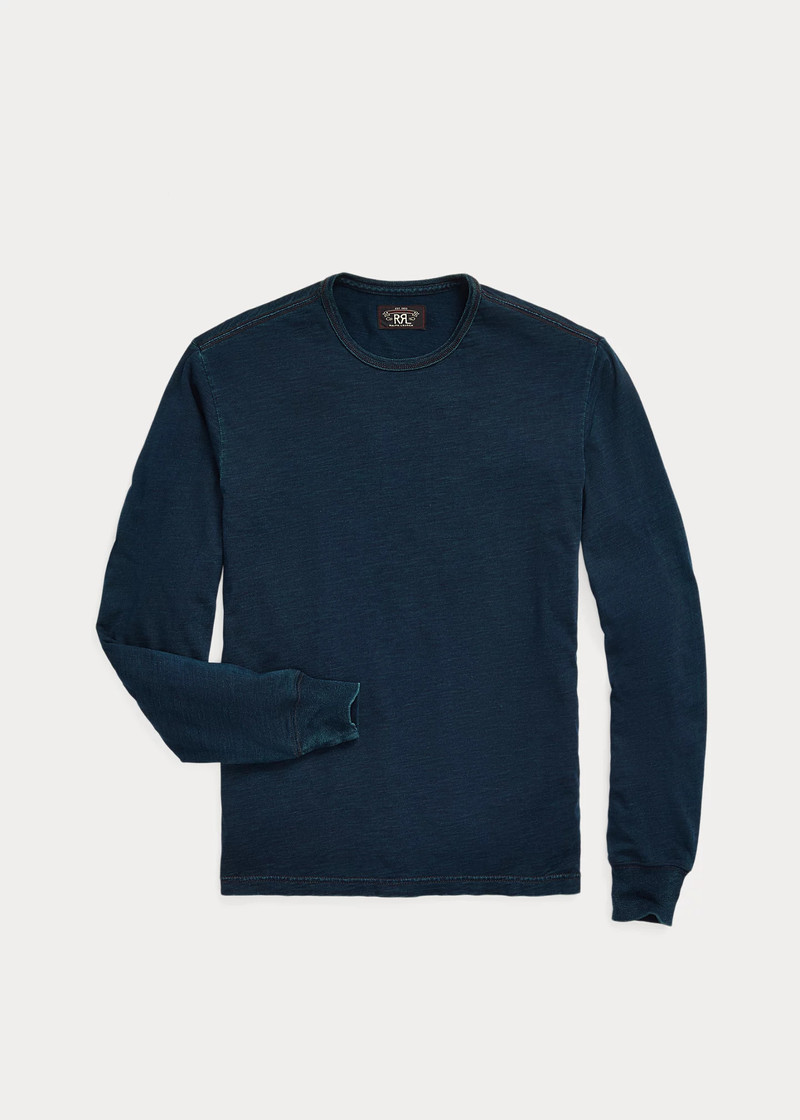 Indigo Jersey Long-Sleeve T-Shirt 1
