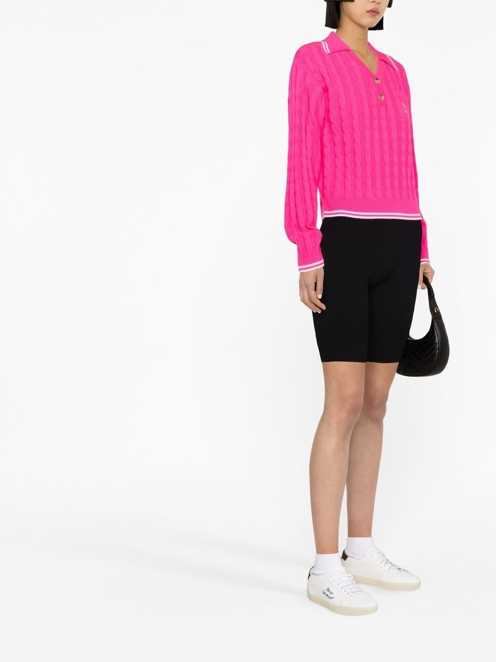 ribbed-knit cycling shorts - 4