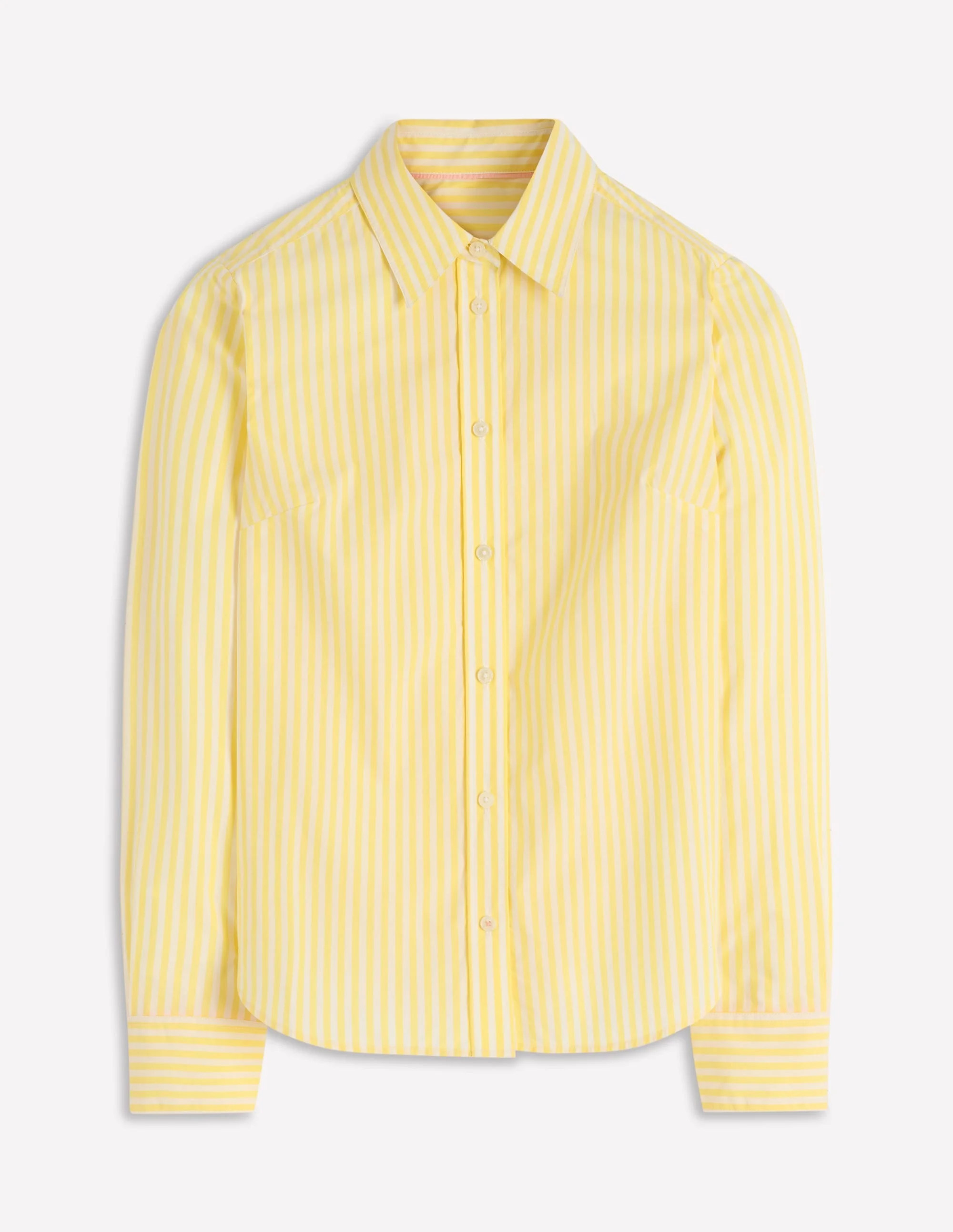 Sienna Cotton Shirt-Yellow Fine Stripe - 1