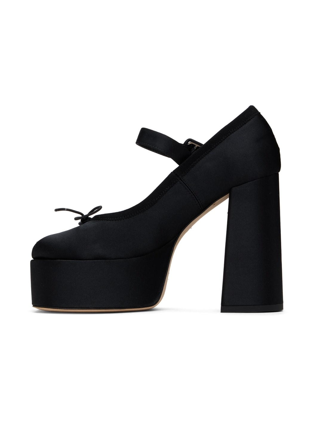 Black Heart Toe Platform Heels - 3