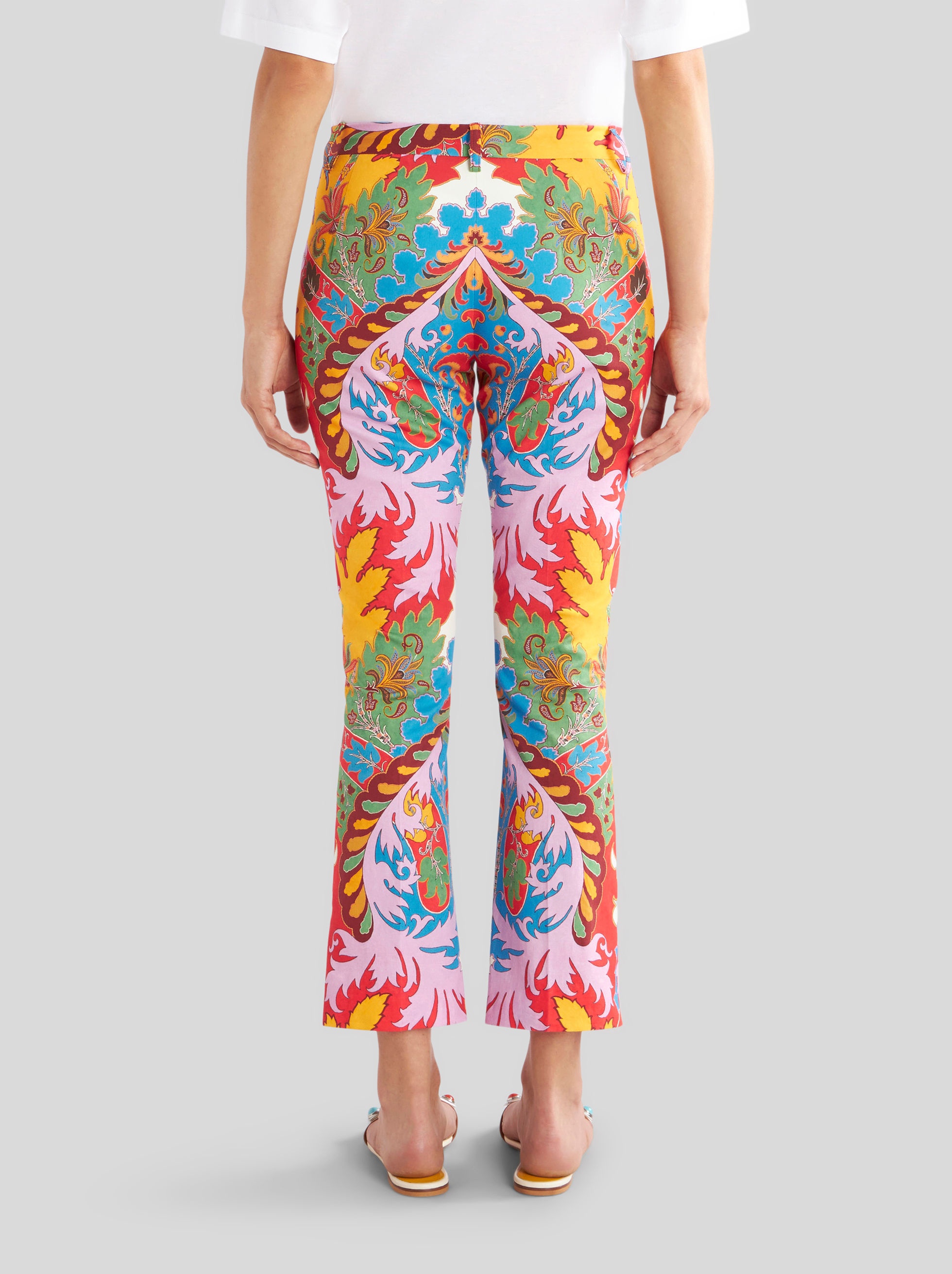 TAILORED COTTON PRINTED TROUSERS - 4