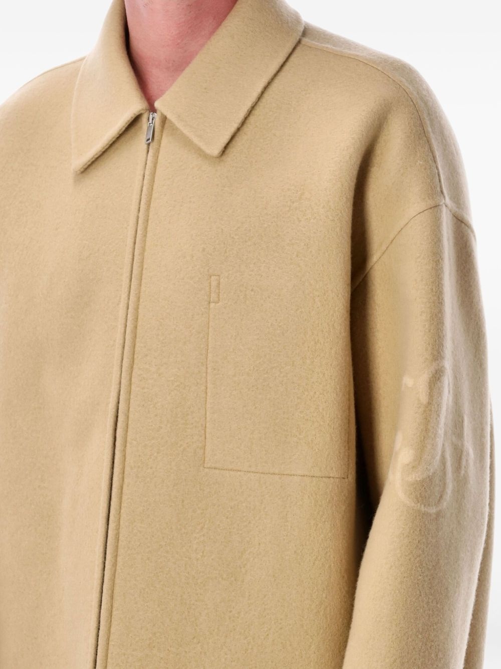 logo-detail zip-front jacket - 3