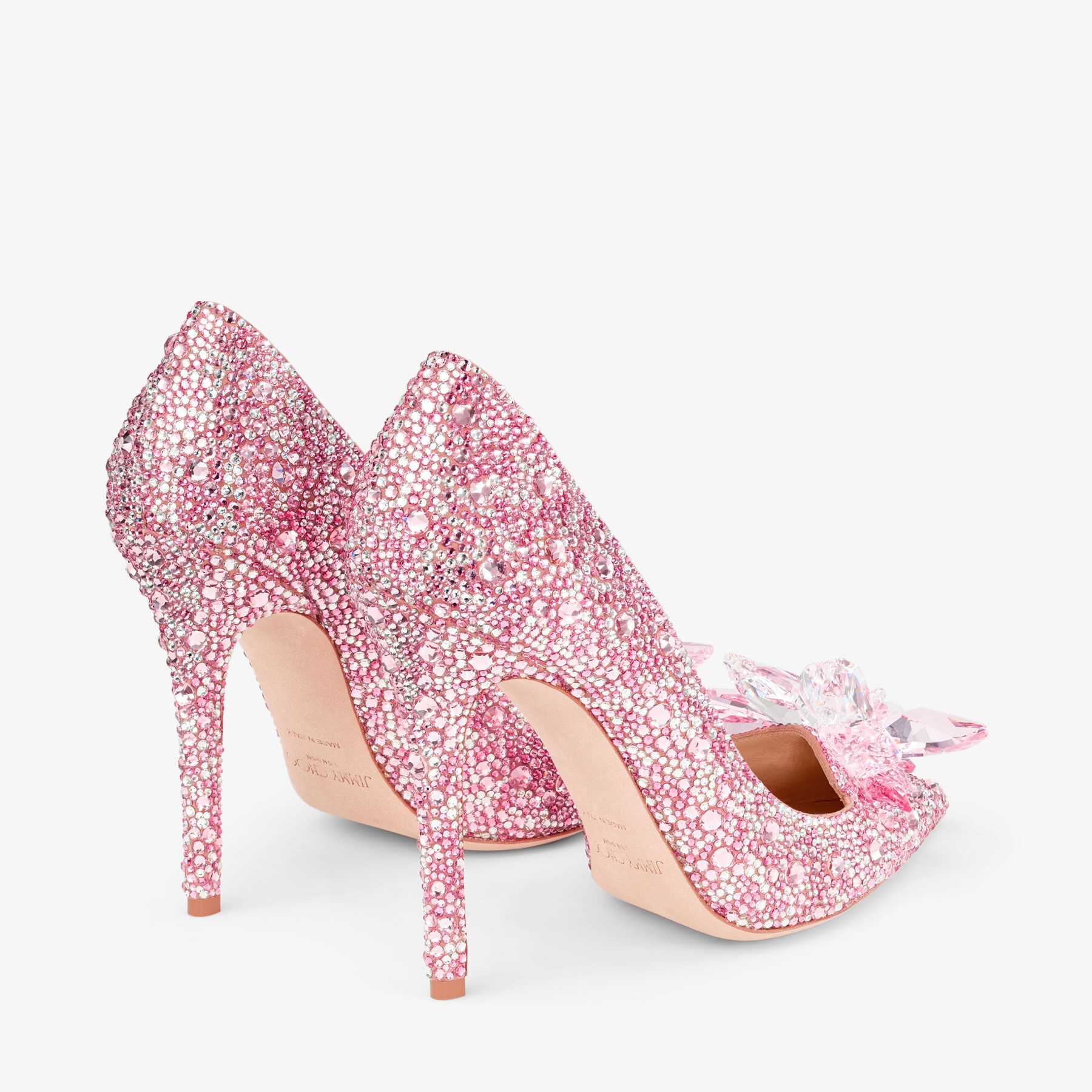 Ari
Rose Mix Suede and Crystal Covered Pointy Toe Pumps - 5