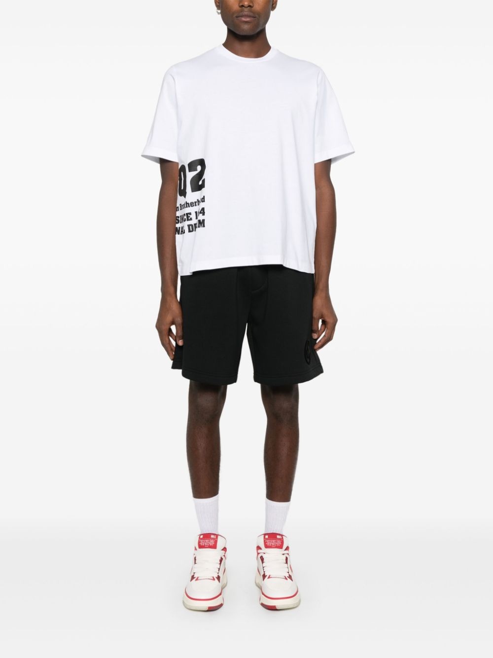 flocked logo track shorts - 2