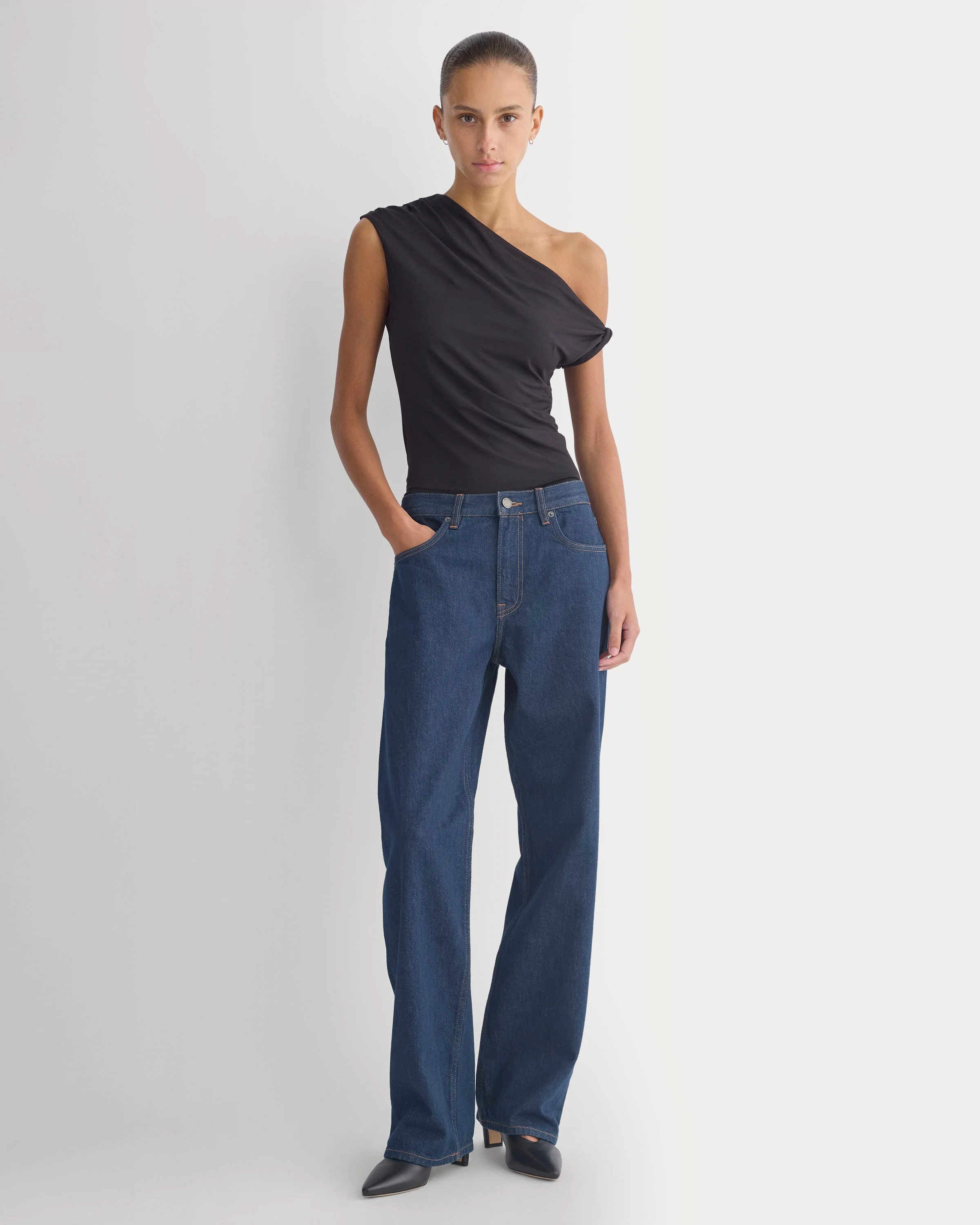 DRAPEY JERSEY OFF-THE-SHOULDER TOP - 1