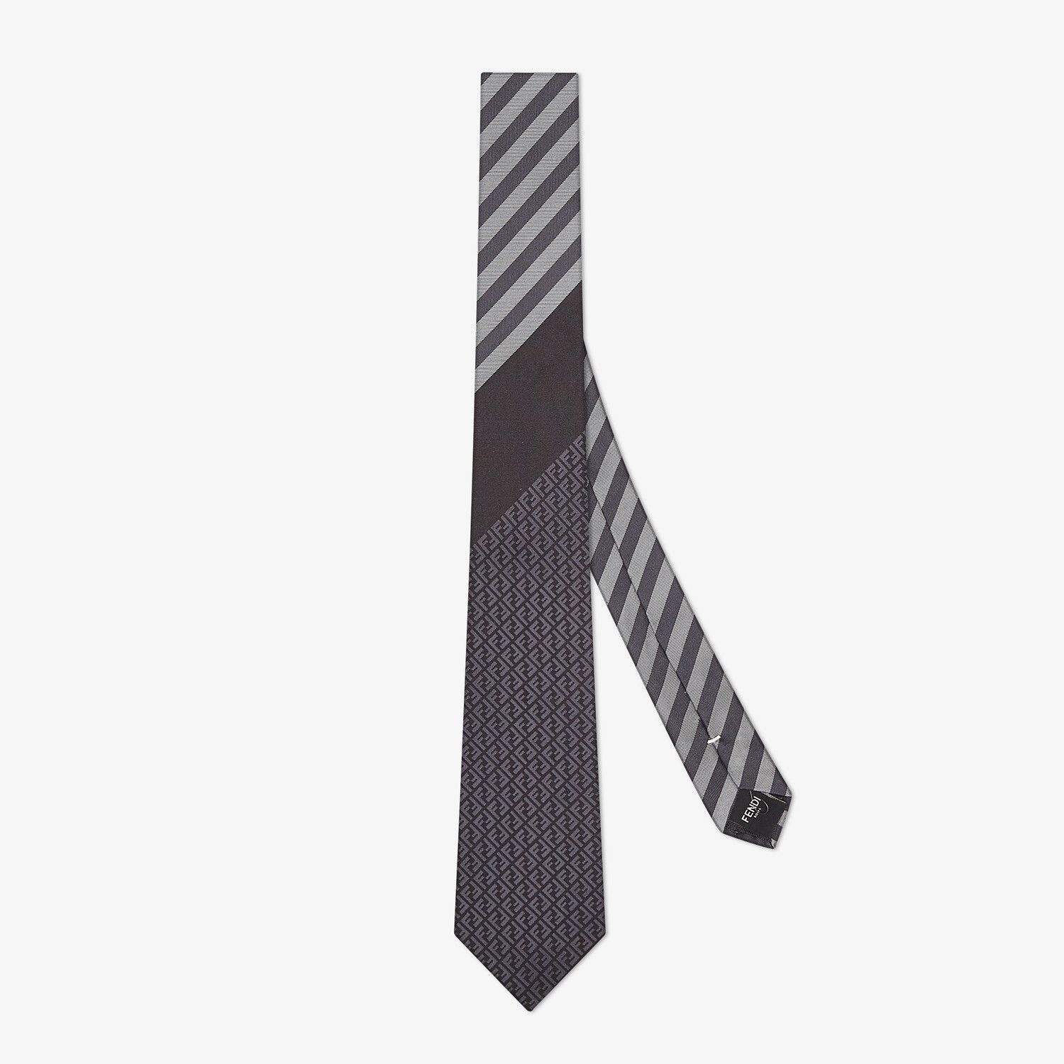 Gray silk tie - 1