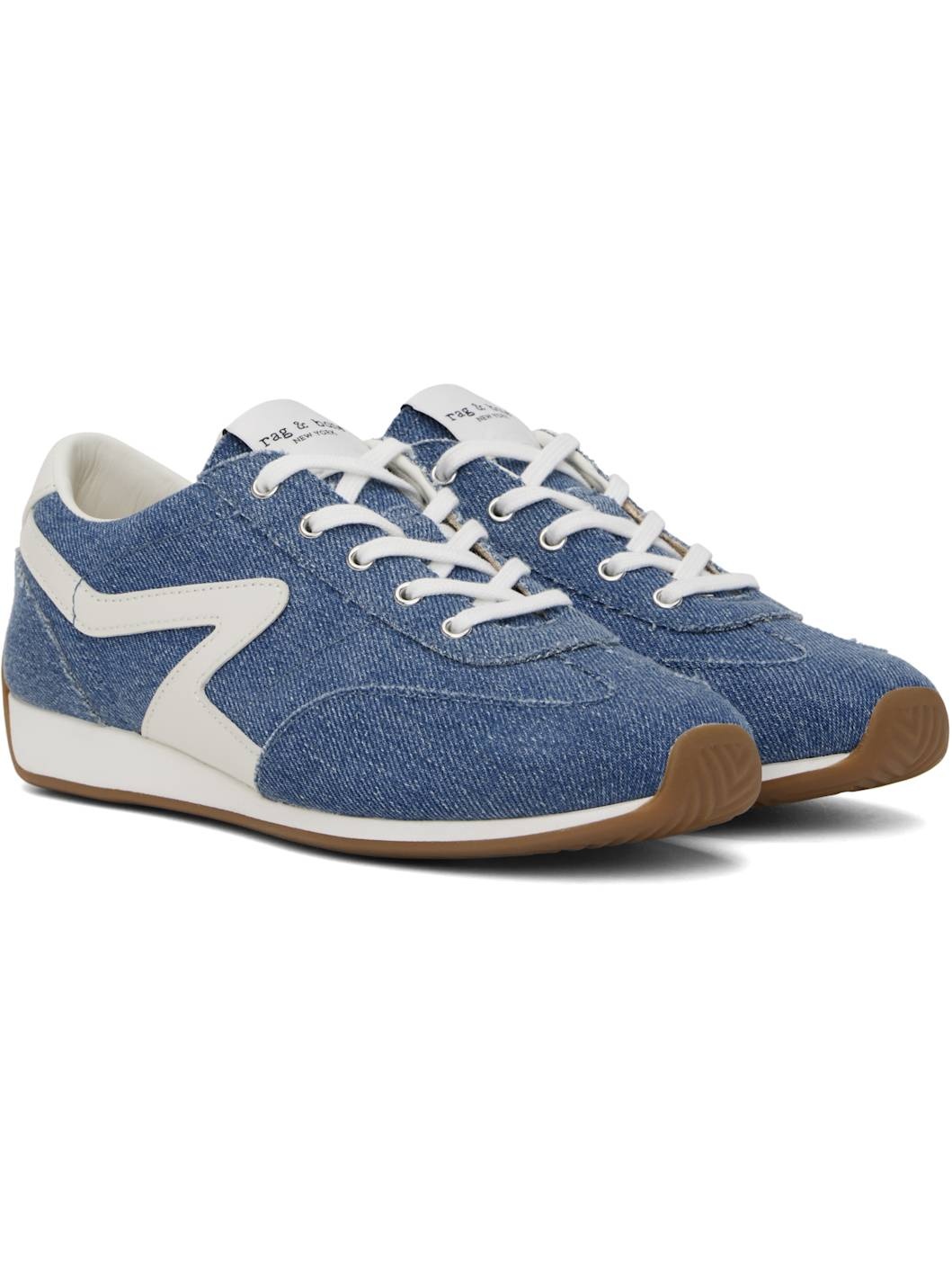 Blue Slim Retro Runner Sneakers - 4