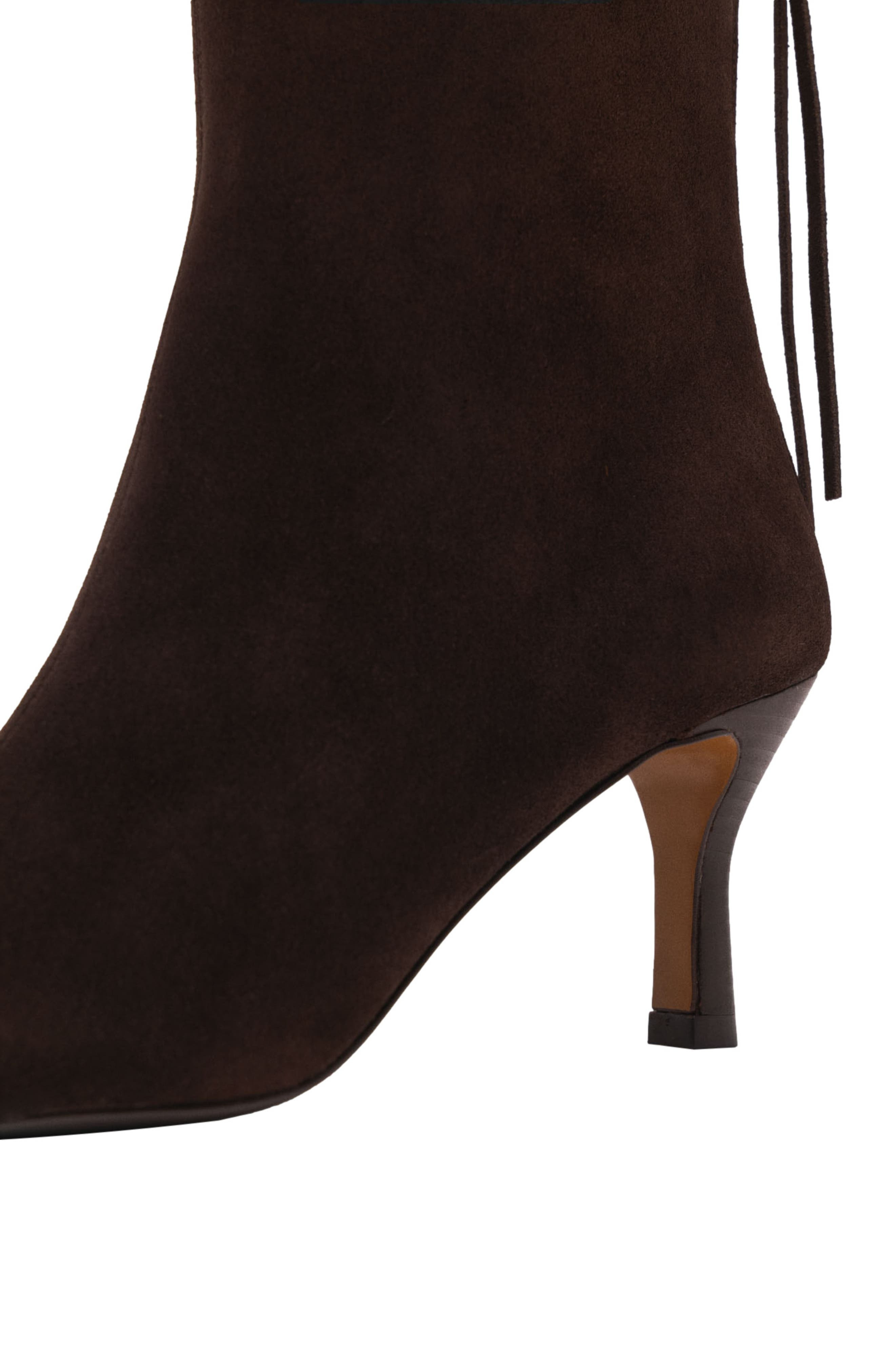 maje Zipped suede ankle boots in Dark Brown at Nordstrom - 6